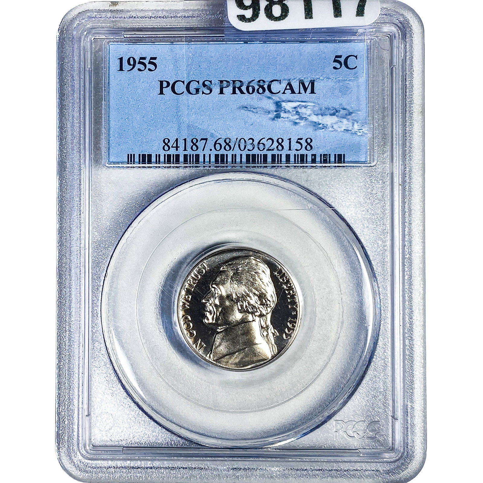 1955 Jefferson Nickel PCGS PR68 DCAM: 1955 Jefferson Nickel PCGS PR68 DCAM