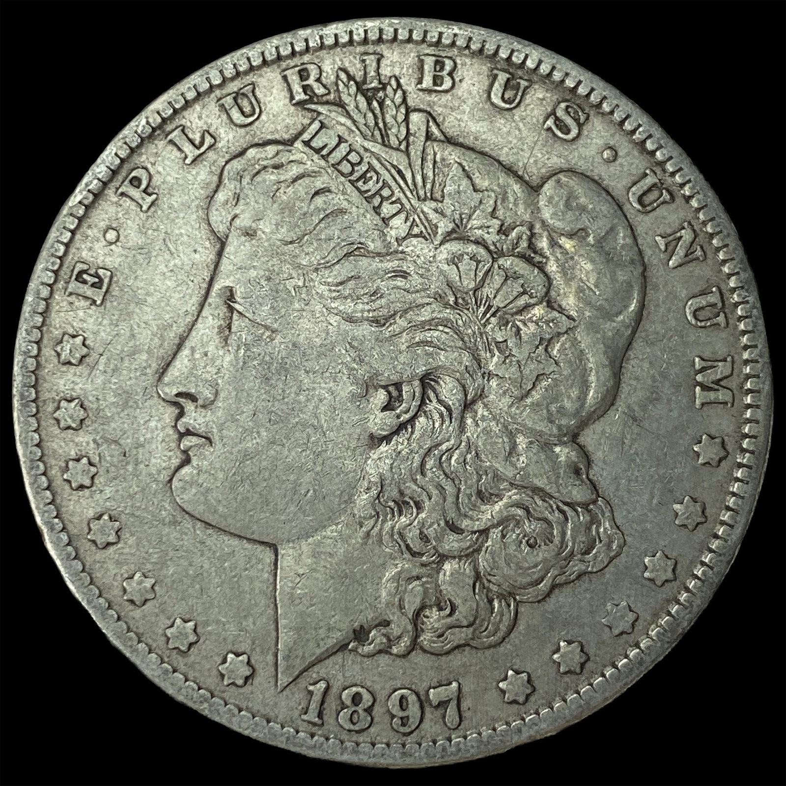 1897-S Silver Morgan Dollar LIGHTLY CIRCULATED: 1897-S Silver Morgan Dollar LIGHTLY CIRCULATED