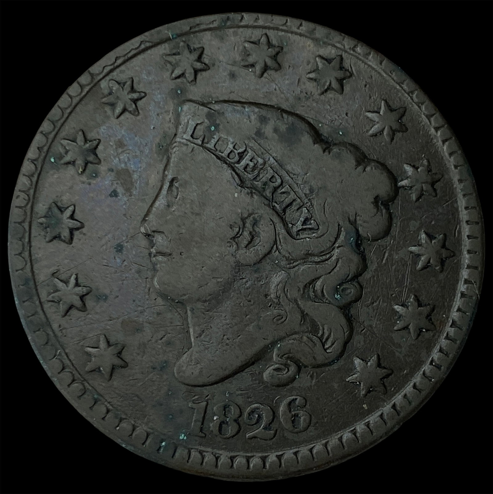 1826 Coronet Head Large Cent LIGHTLY CIRCULATED: 1826 Coronet Head Large Cent LIGHTLY CIRCULATED