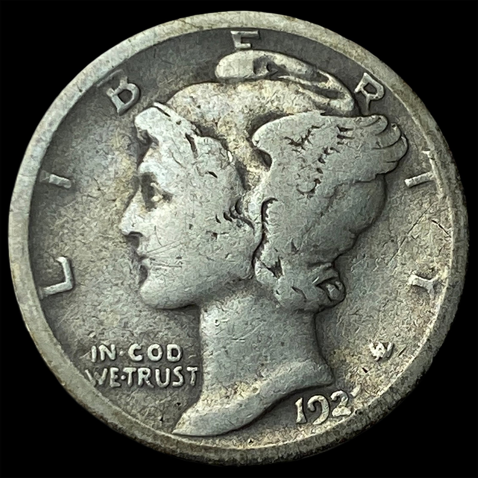 1923-D Silver Mercury Dime LIGHTLY CIRCULATED: 1923-D Silver Mercury Dime LIGHTLY CIRCULATED