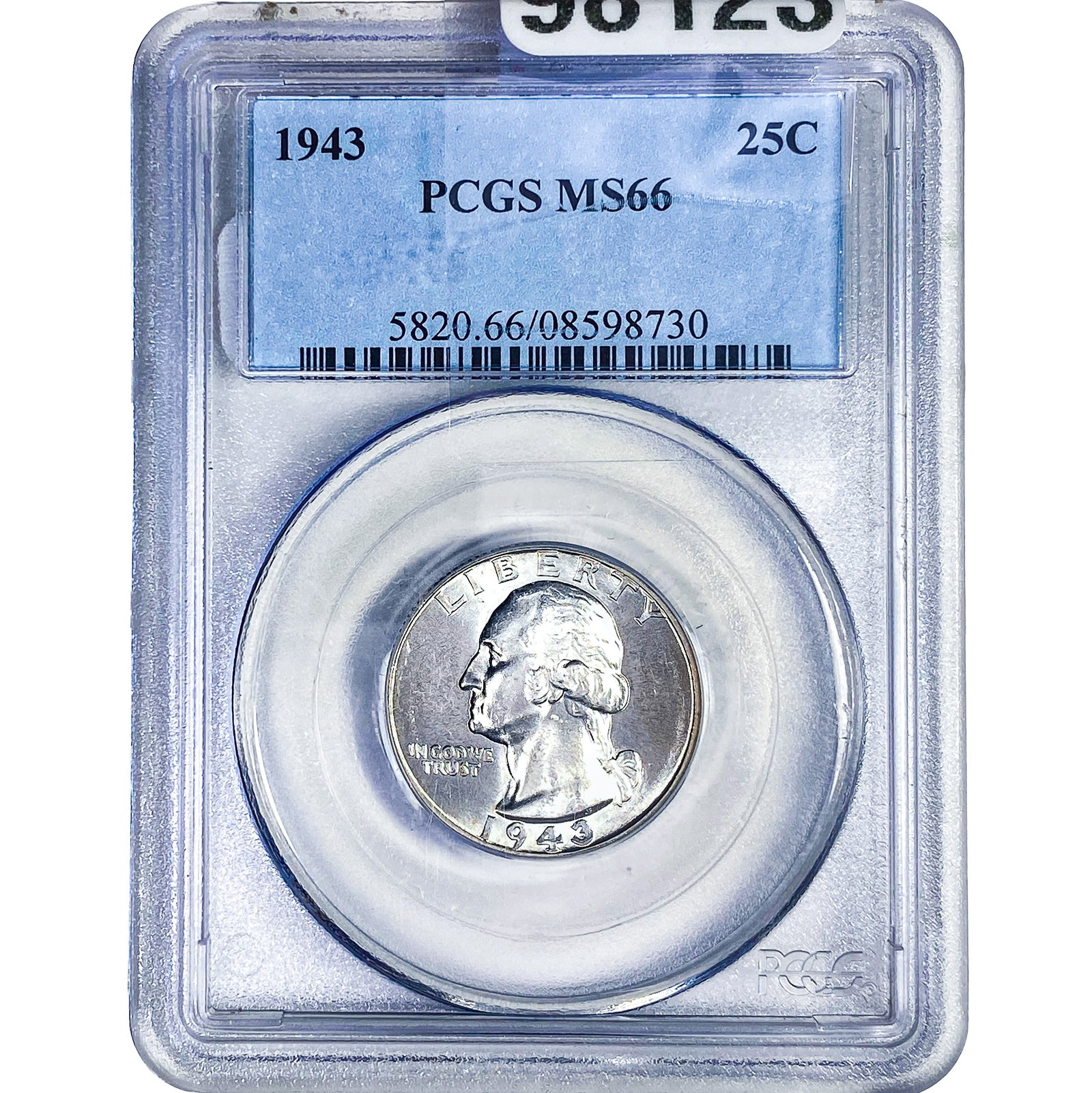 1943 Washington Silver Quarter PCGS MS66: 1943 Washington Silver Quarter PCGS MS66