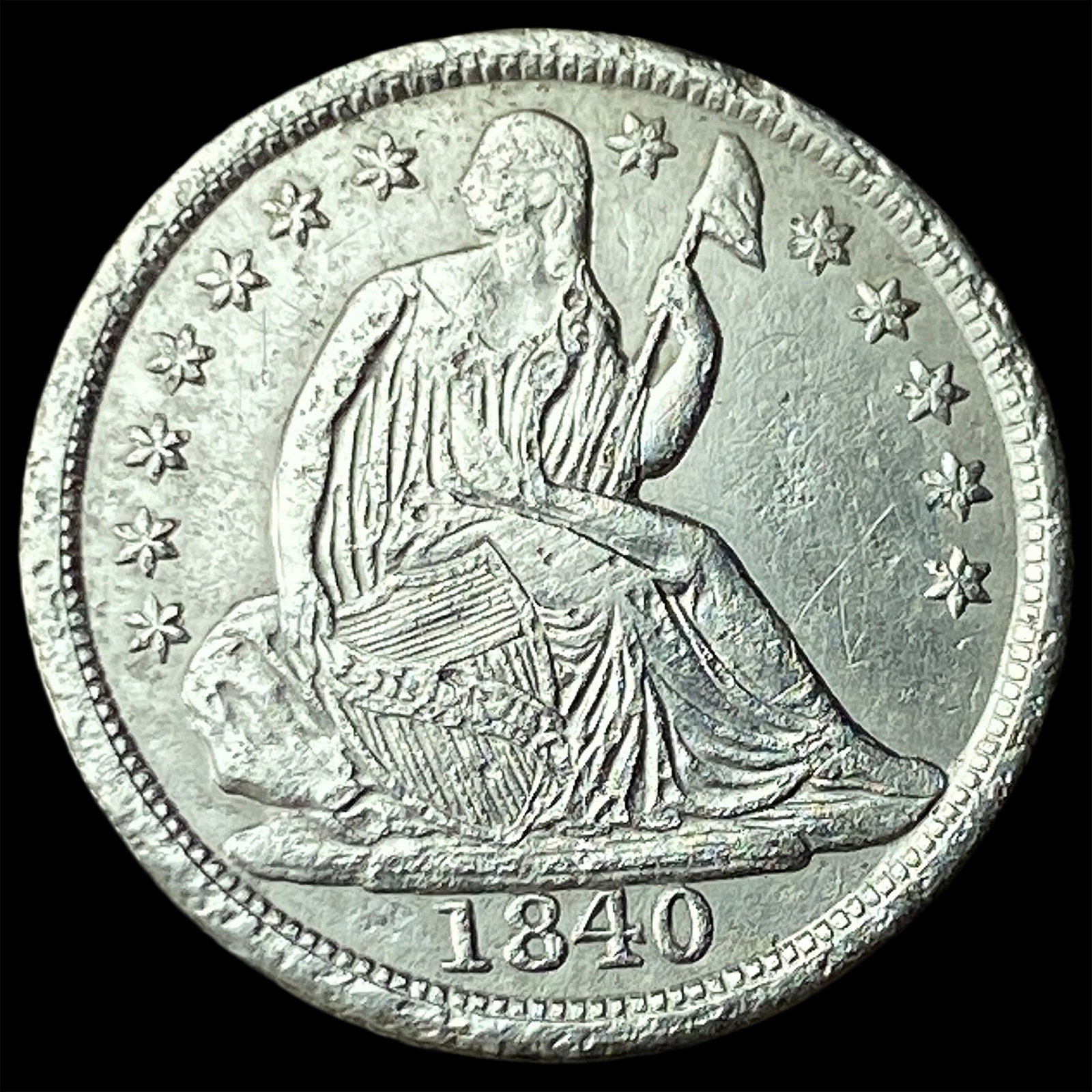 1840 Seated Liberty Half Dime UNCIRCULATED (1 of 2)