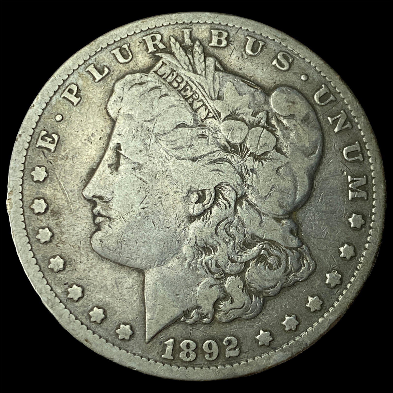 1892-CC Silver Morgan Dollar LIGHTLY CIRCULATED: 1892-CC Silver Morgan Dollar LIGHTLY CIRCULATED
