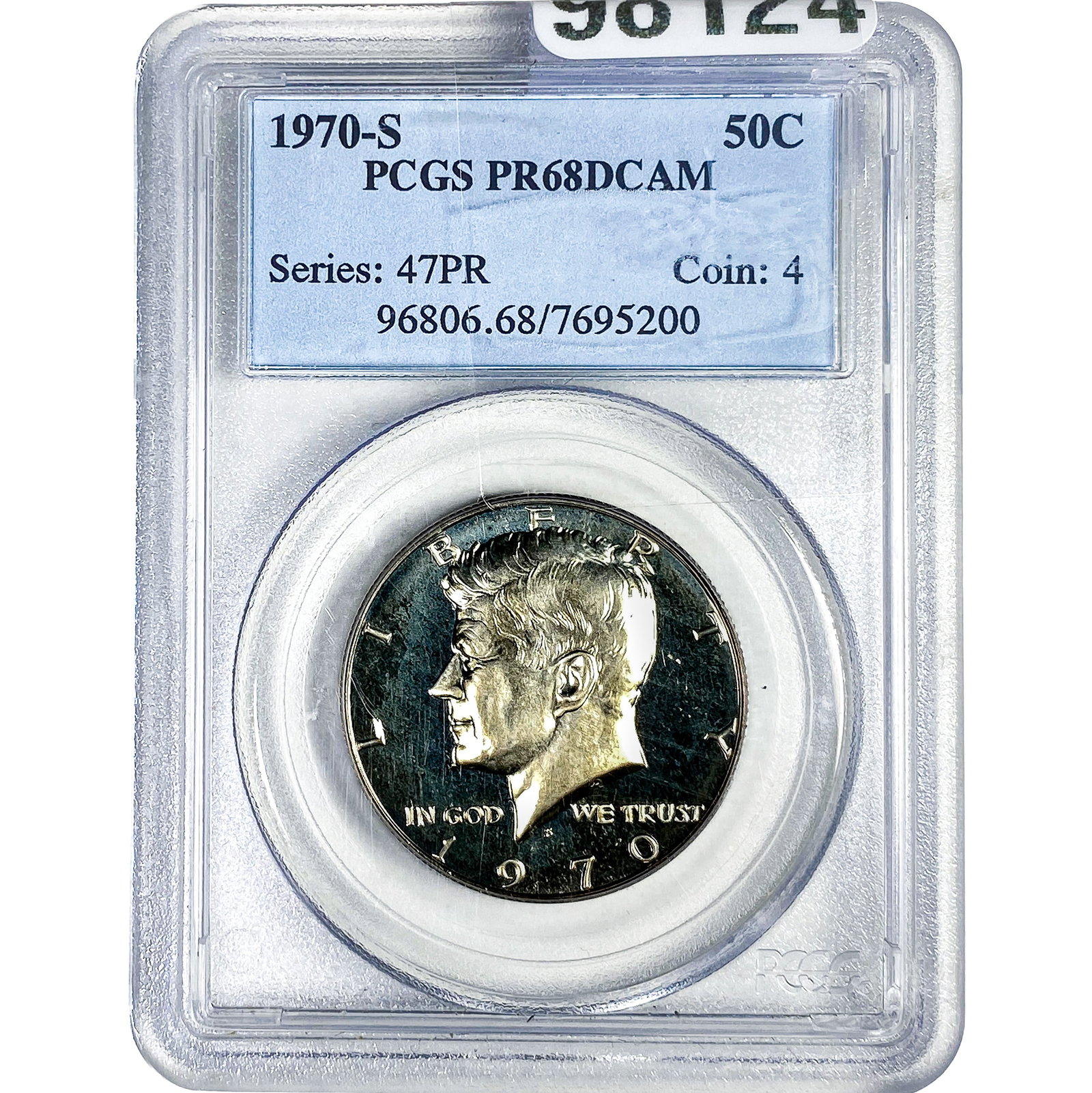 1970-S Kennedy Half Dollar PCGS PR68 DCAM: 1970-S Kennedy Half Dollar PCGS PR68 DCAM