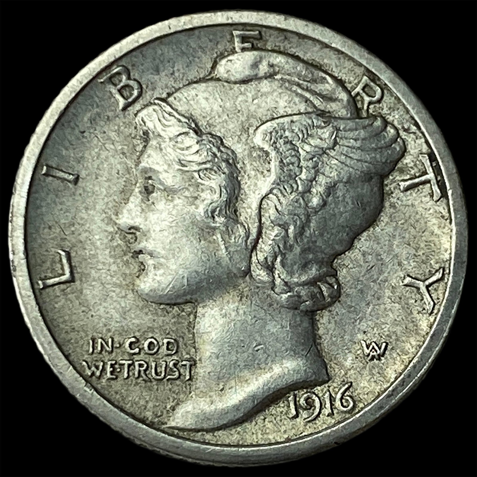 1916-S Silver Mercury Dime UNCIRCULATED: 1916-S Silver Mercury Dime UNCIRCULATED