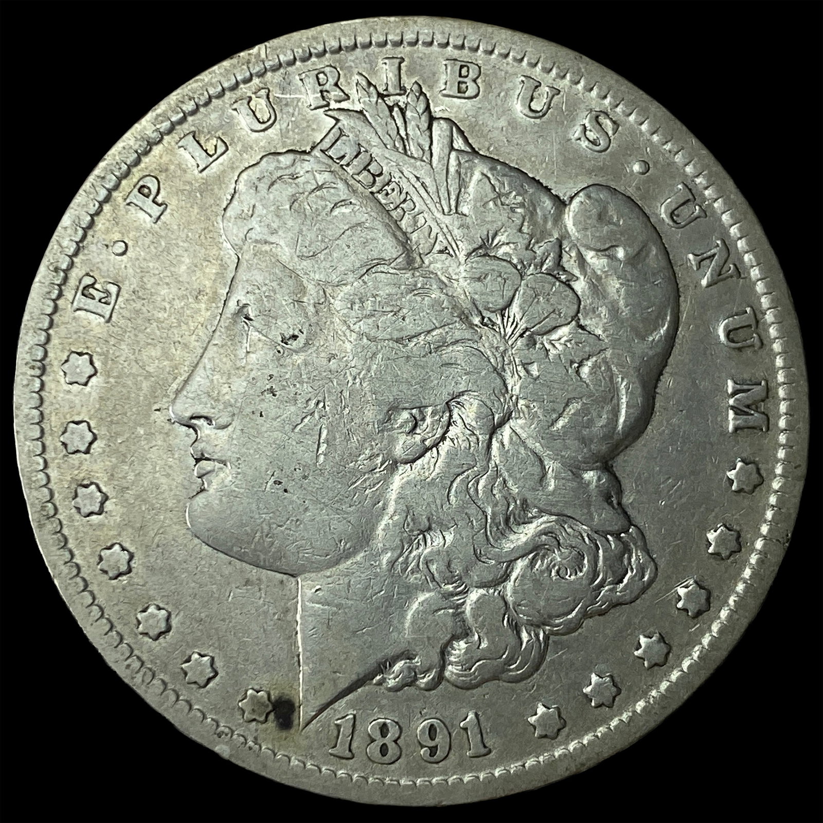 1891-CC Silver Morgan Dollar LIGHTLY CIRCULATED: 1891-CC Silver Morgan Dollar LIGHTLY CIRCULATED