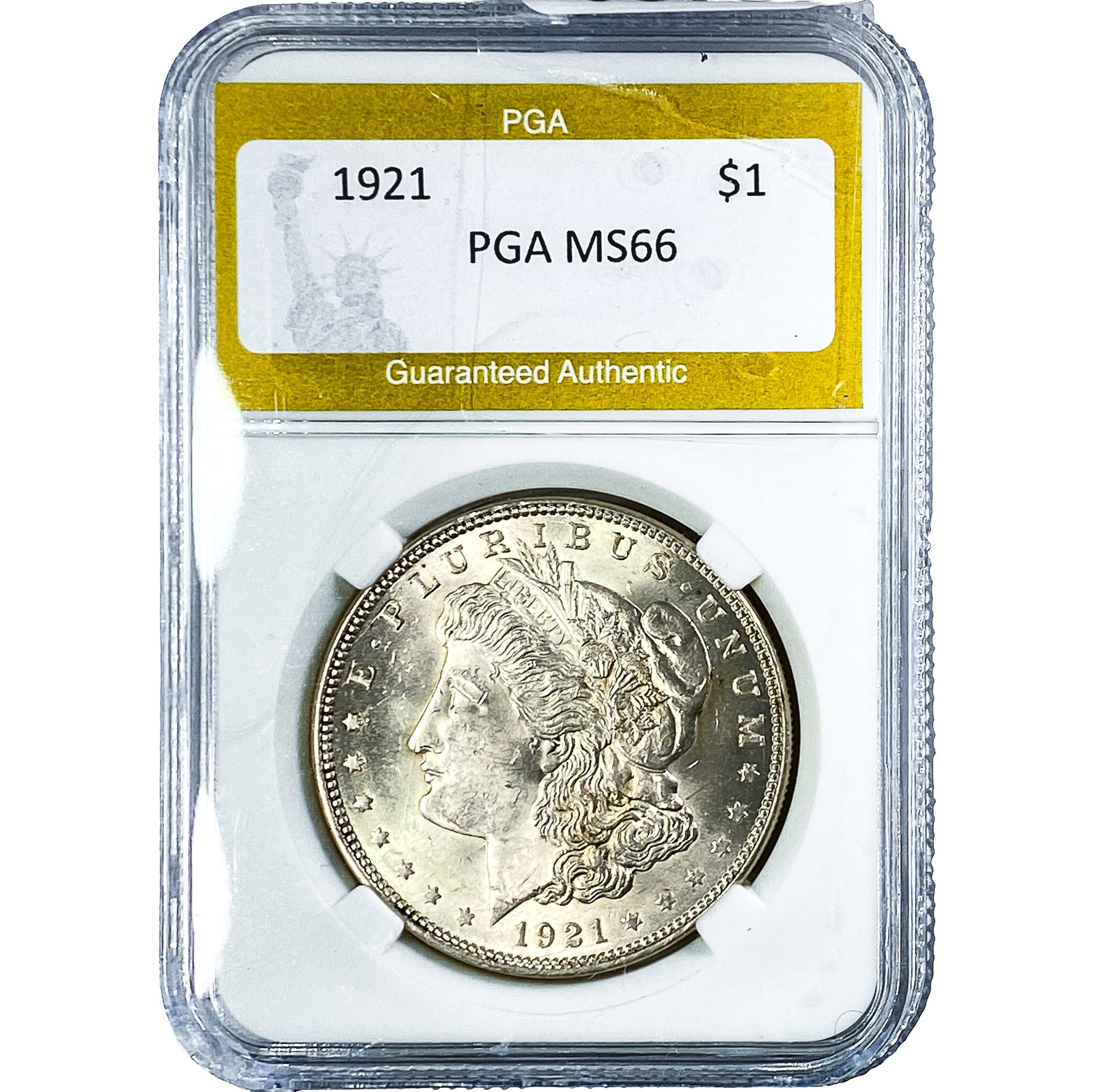 1921 Morgan Silver Dollar PGA MS66: 1921 Morgan Silver Dollar PGA MS66