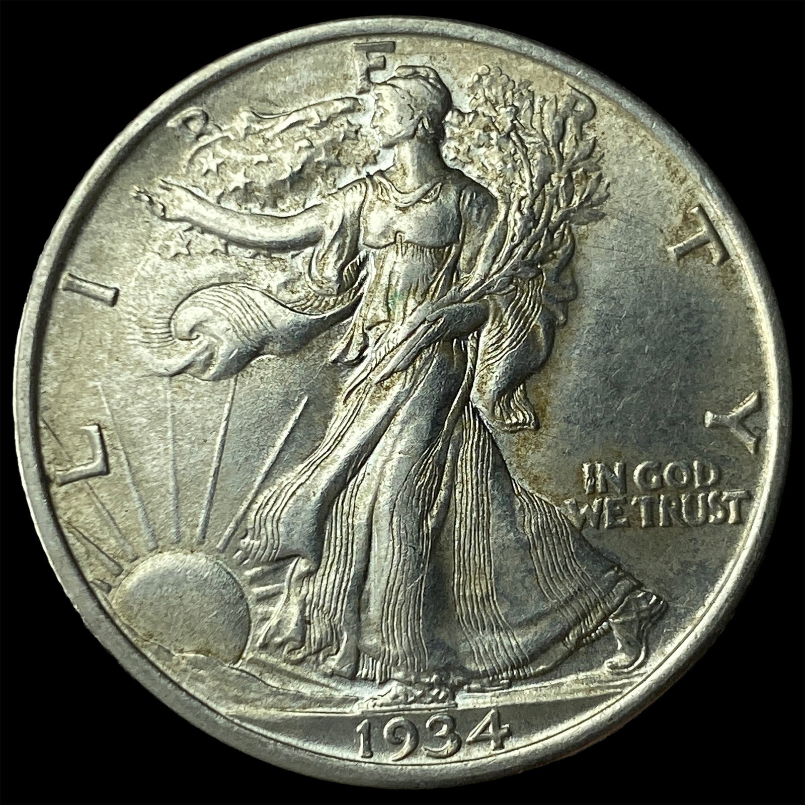1934-S Silver Walking Liberty Half Dollar CHOICE BU (1 of 2)