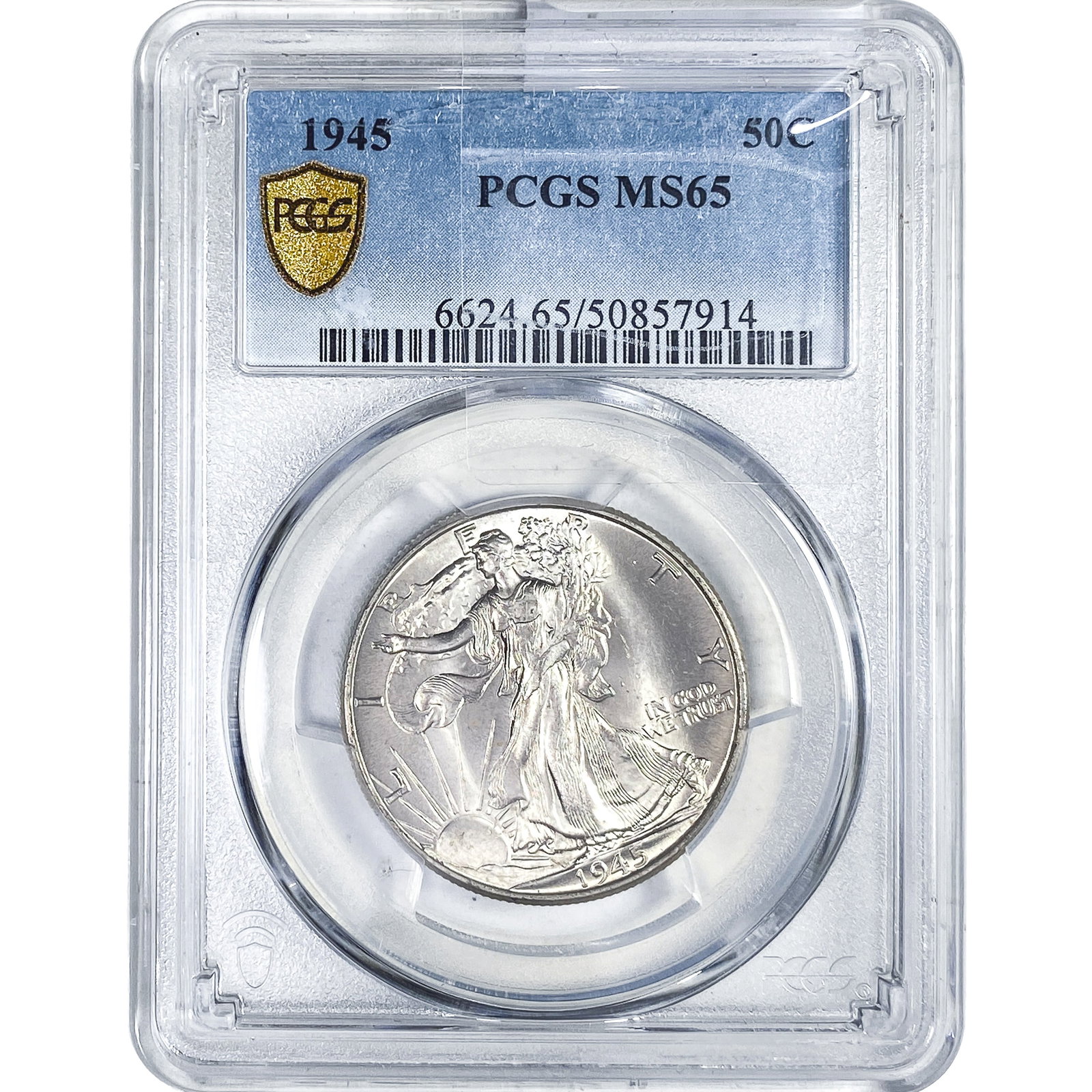 1945 Walking Liberty Half Dollar PCGS MS65: 1945 Walking Liberty Half Dollar PCGS MS65
