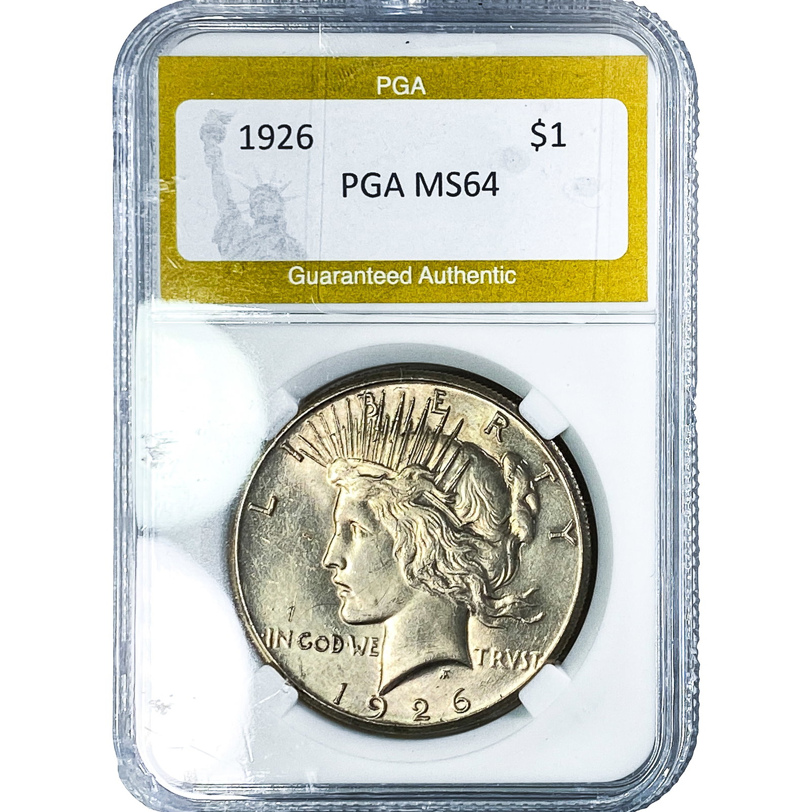 1926 Silver Peace Dollar PGA MS64: 1926 Silver Peace Dollar PGA MS64