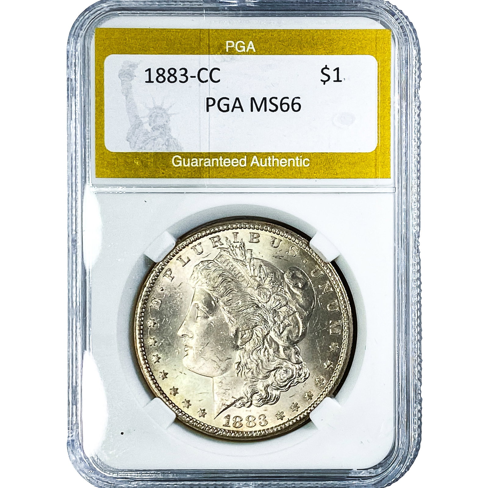 1883-CC Morgan Silver Dollar PGA MS66: 1883-CC Morgan Silver Dollar PGA MS66