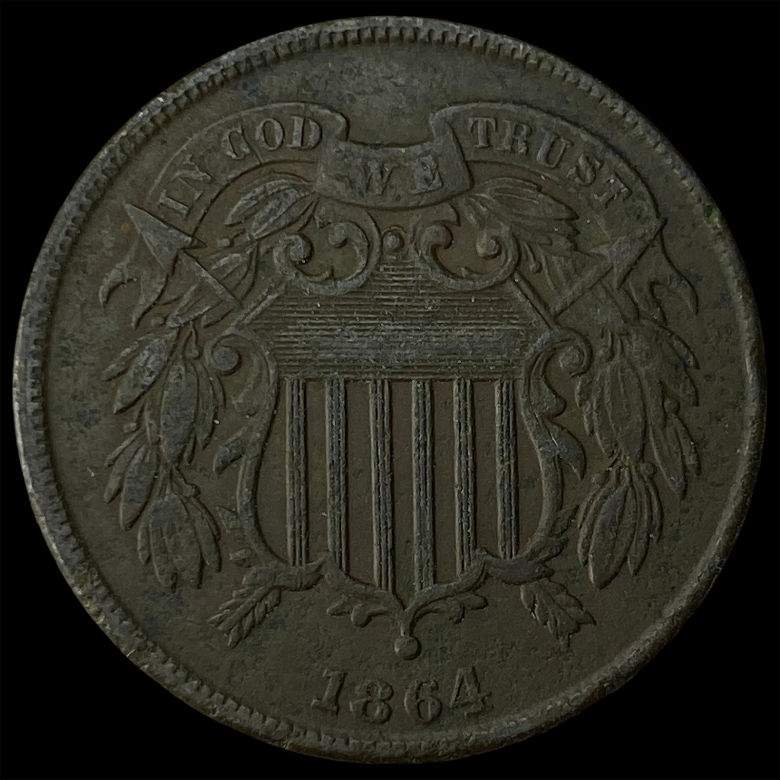 1864 Two-Cent Piece CLOSELY UNCIRCULATED: 1864 Two-Cent Piece CLOSELY UNCIRCULATED