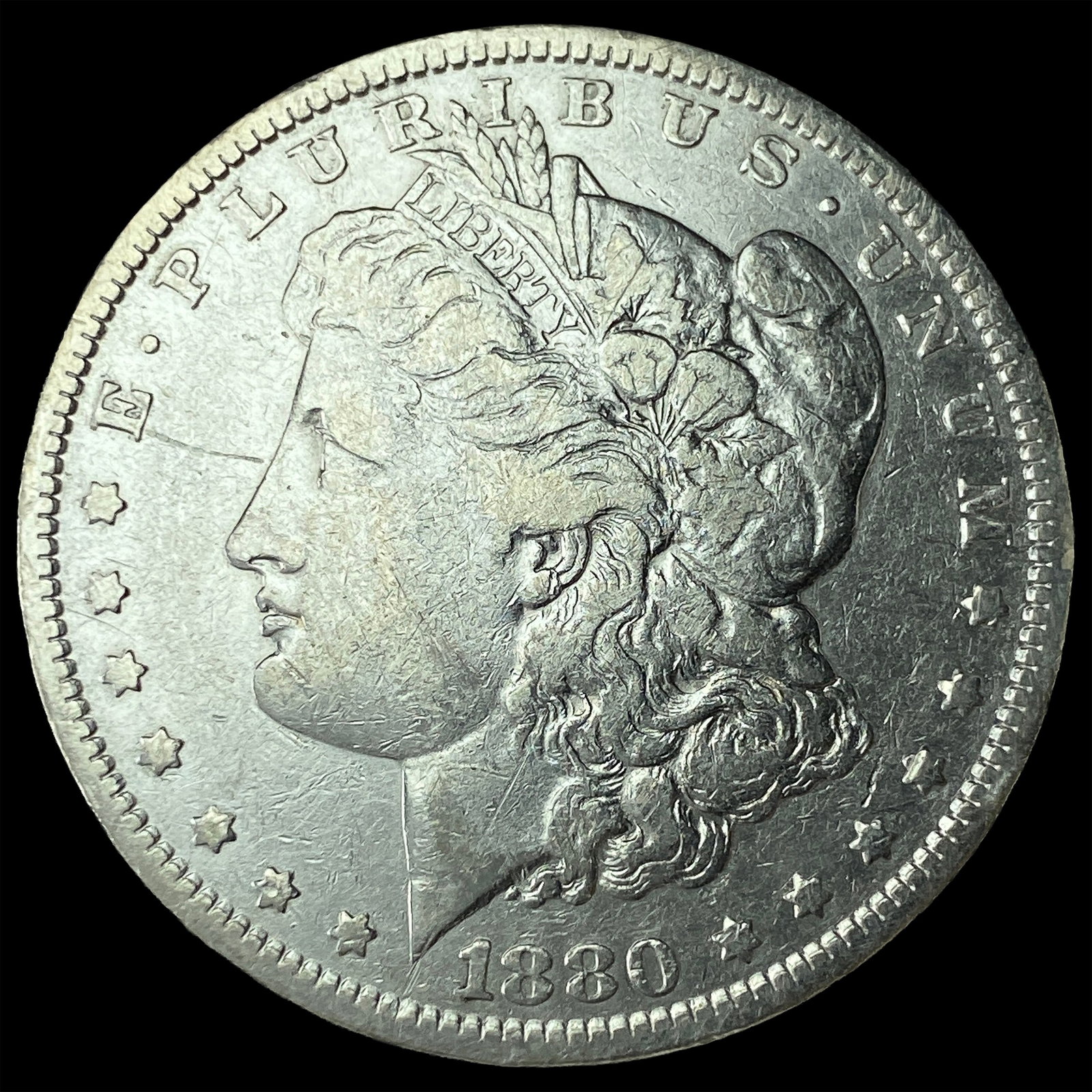 1880-S Silver Morgan Dollar LIGHTLY CIRCULATED: 1880-S Silver Morgan Dollar LIGHTLY CIRCULATED