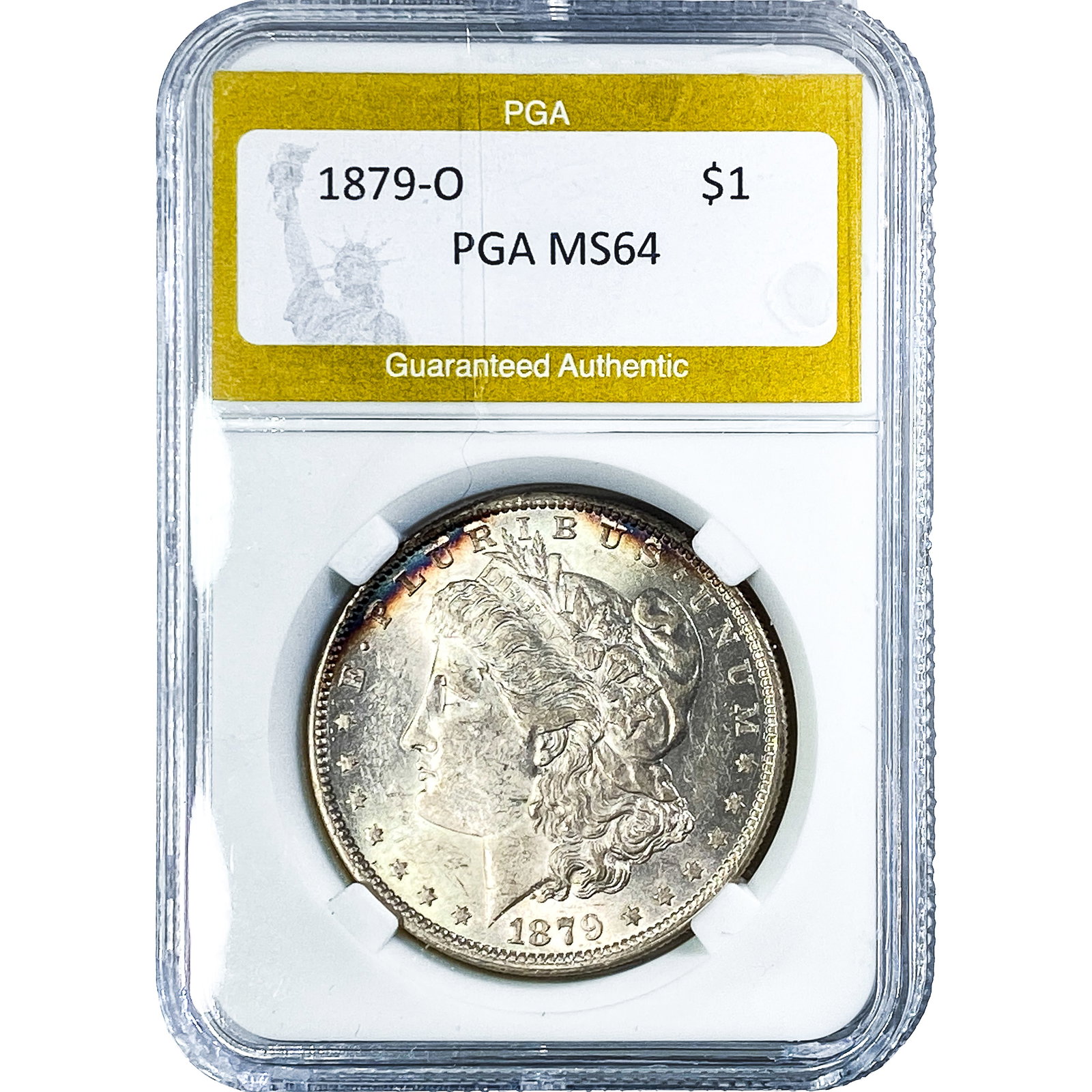 1879-O Morgan Silver Dollar PGA MS64: 1879-O Morgan Silver Dollar PGA MS64