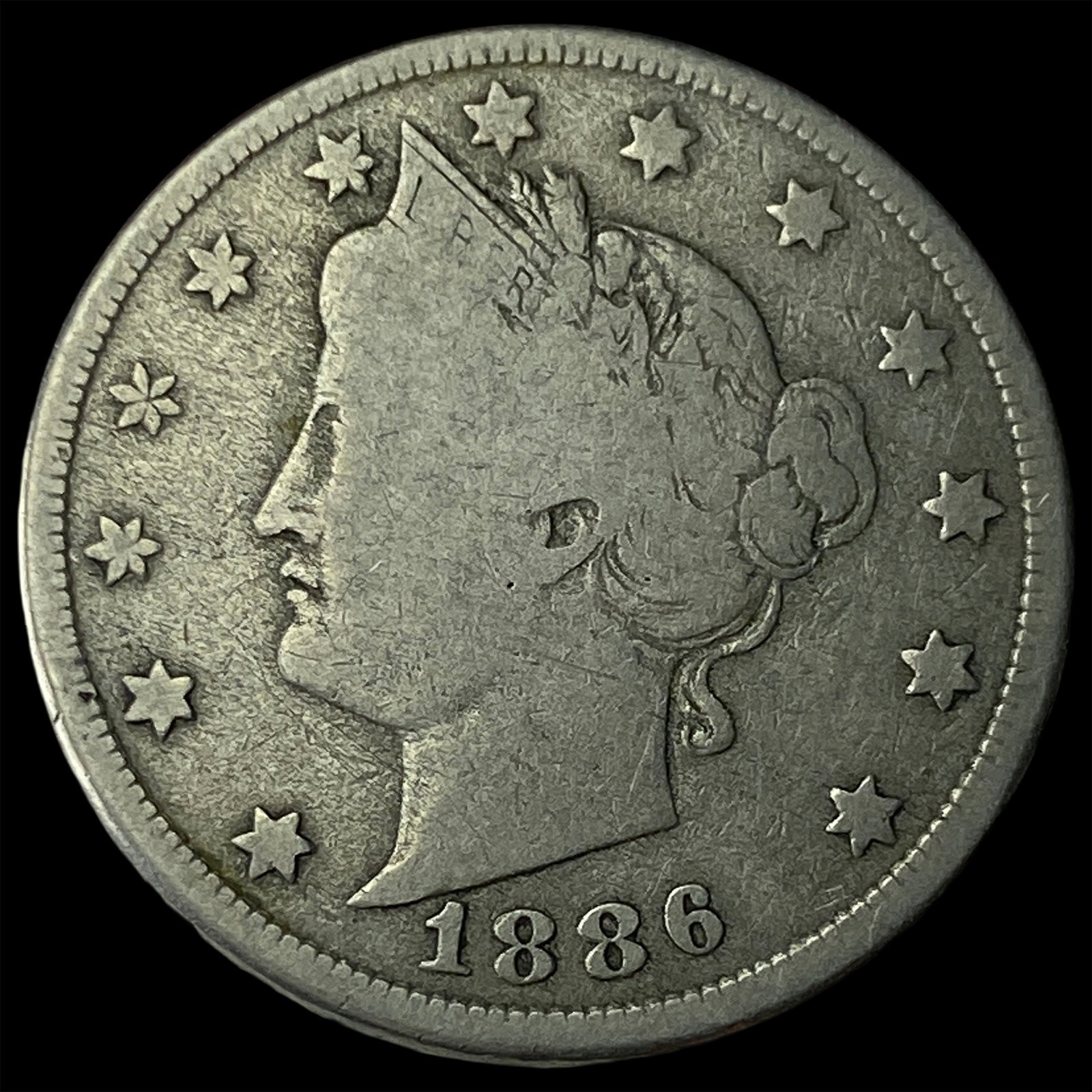 1886 Liberty Head Nickel LIGHTLY CIRCULATED: 1886 Liberty Head Nickel LIGHTLY CIRCULATED