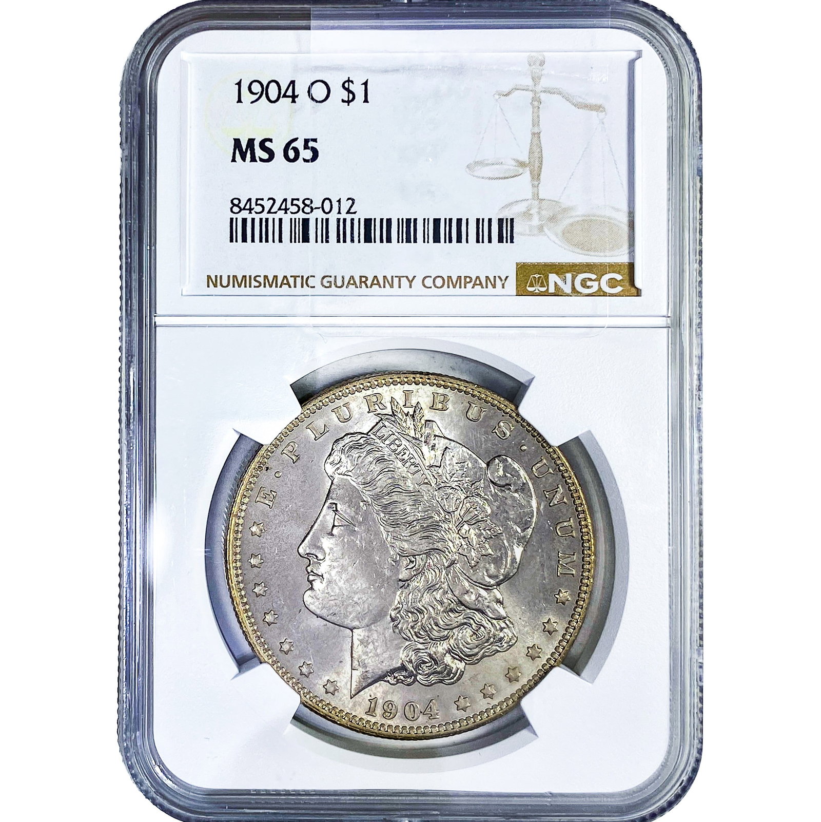 1904-O Morgan Silver Dollar NGC MS65: 1904-O Morgan Silver Dollar NGC MS65
