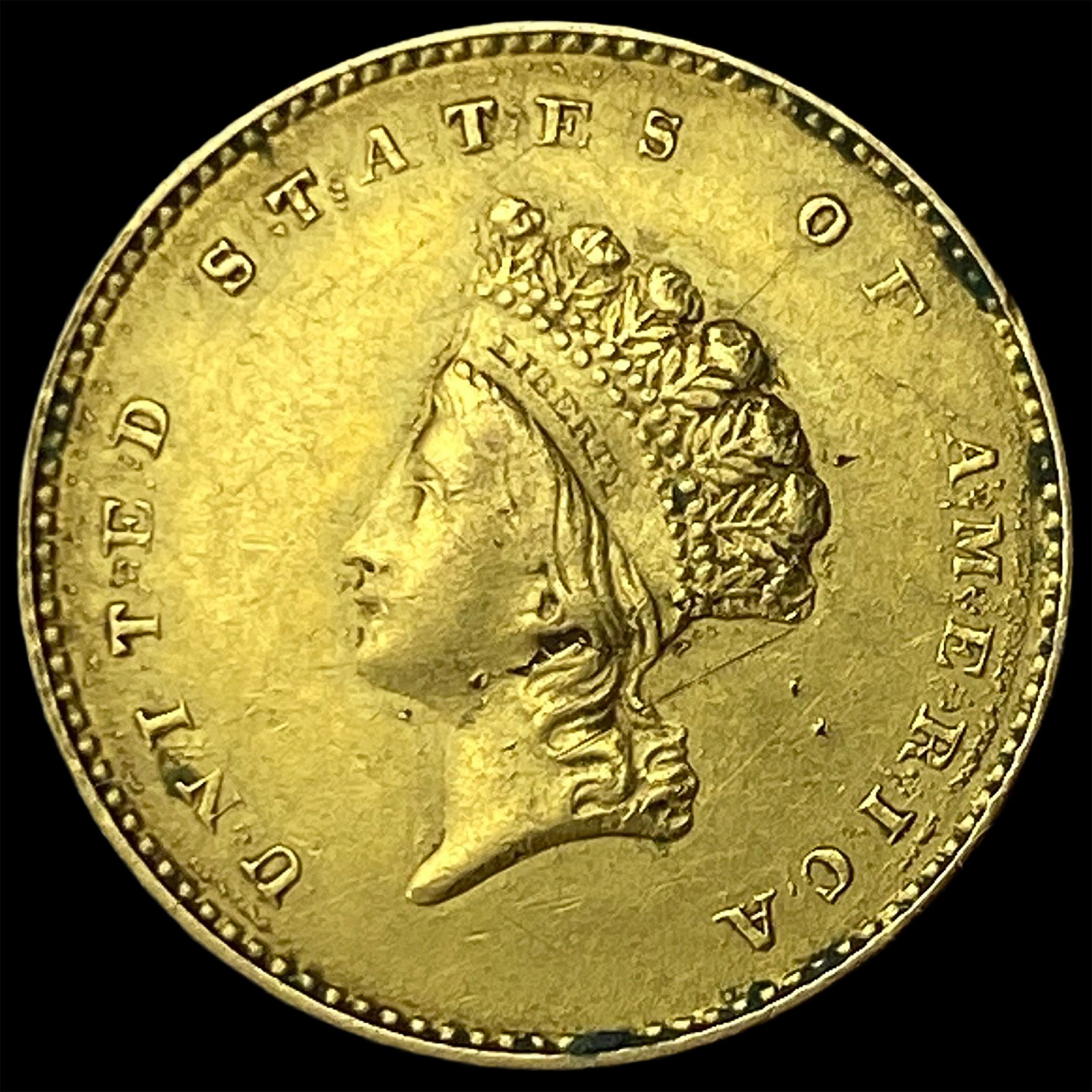 1854 Gold $1 Indian Princess Type 2 CHOICE AU: 1854 Gold $1 Indian Princess Type 2 CHOICE AU