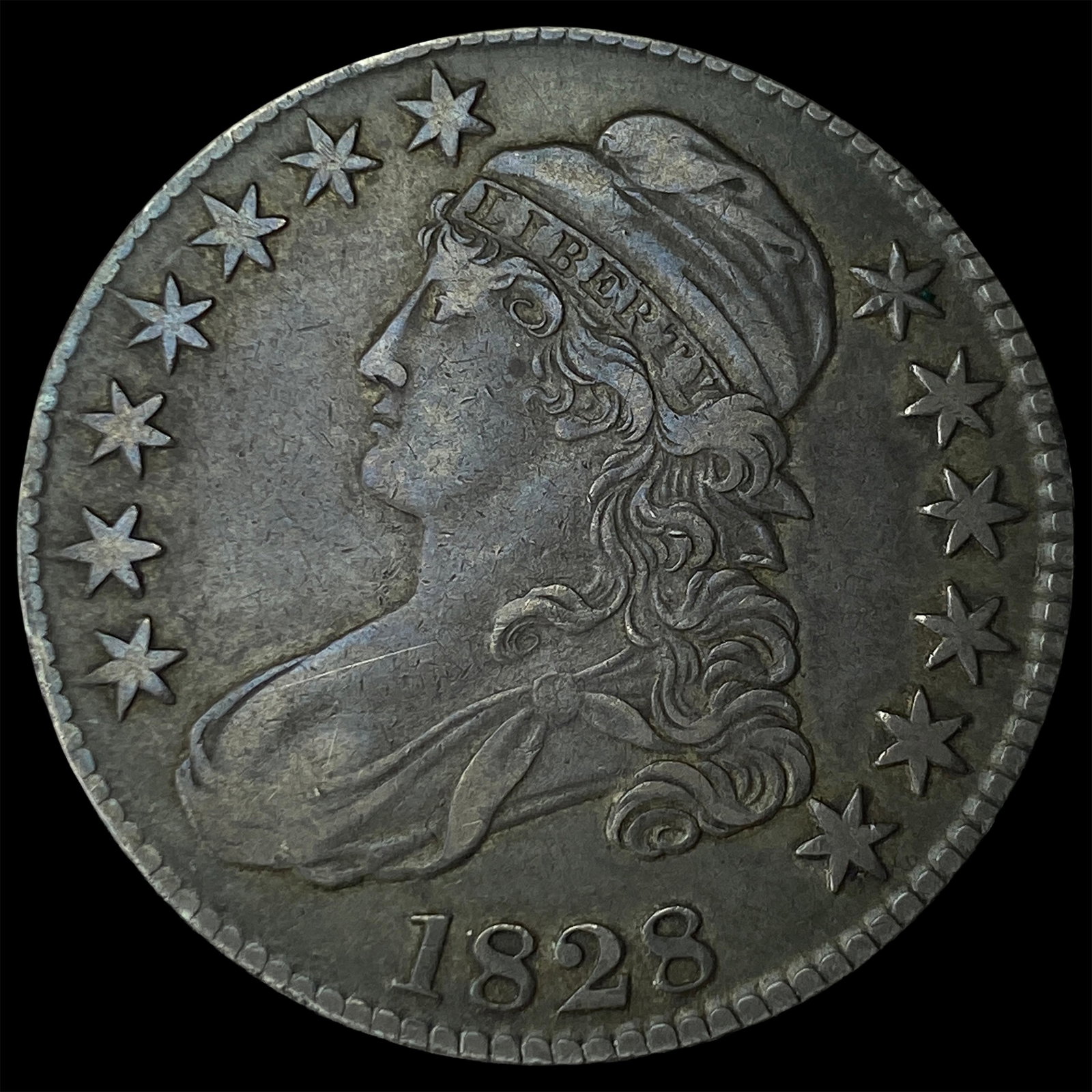 1828 Capped Bust Half Dollar CLOSELY UNCIRCULATED (1 of 2)