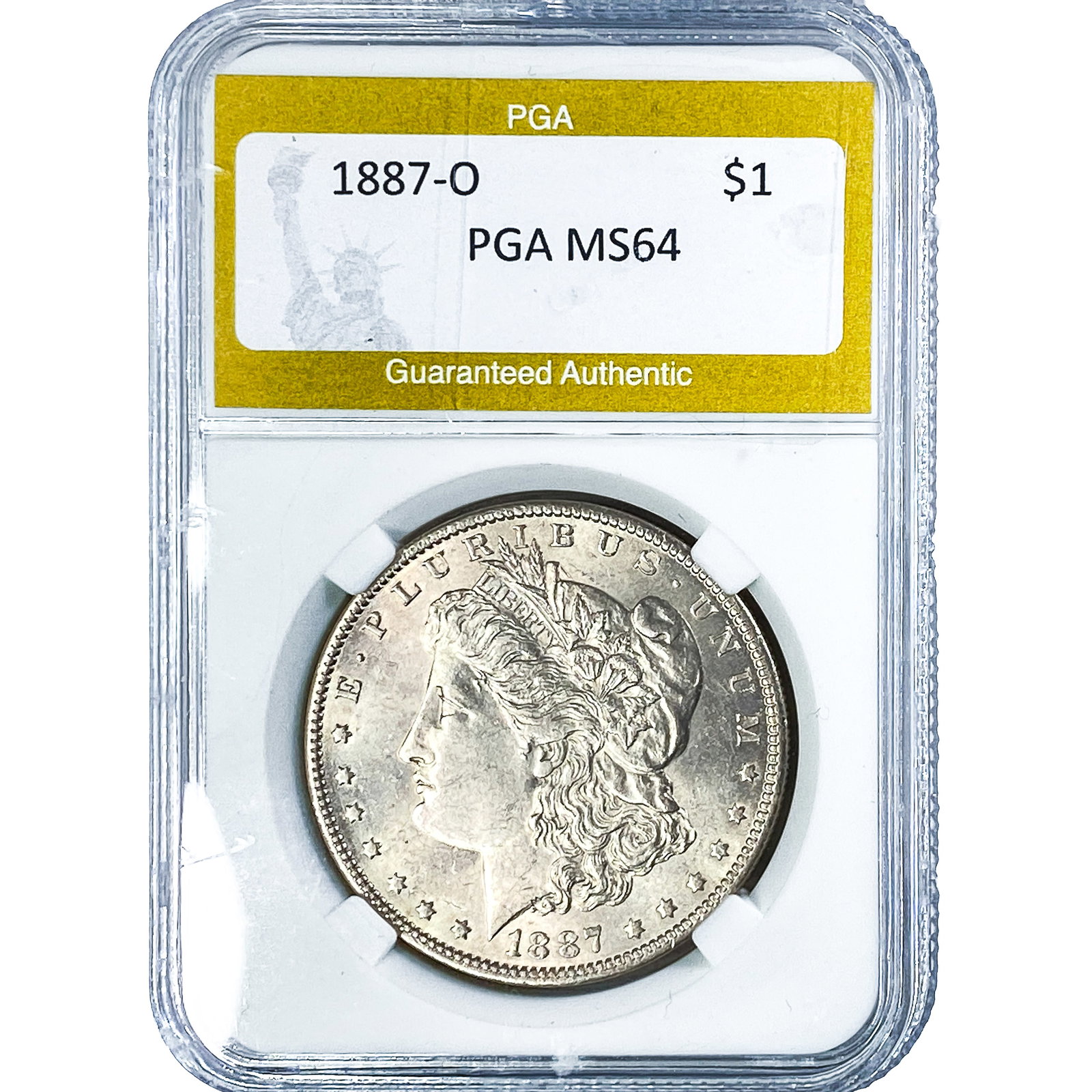 1887-O Morgan Silver Dollar PGA MS64