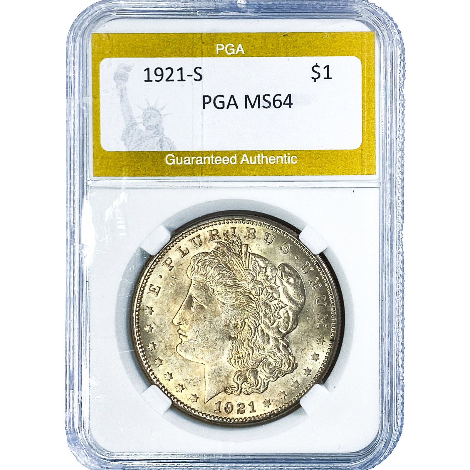 1921-S Morgan Silver Dollar PGA MS64