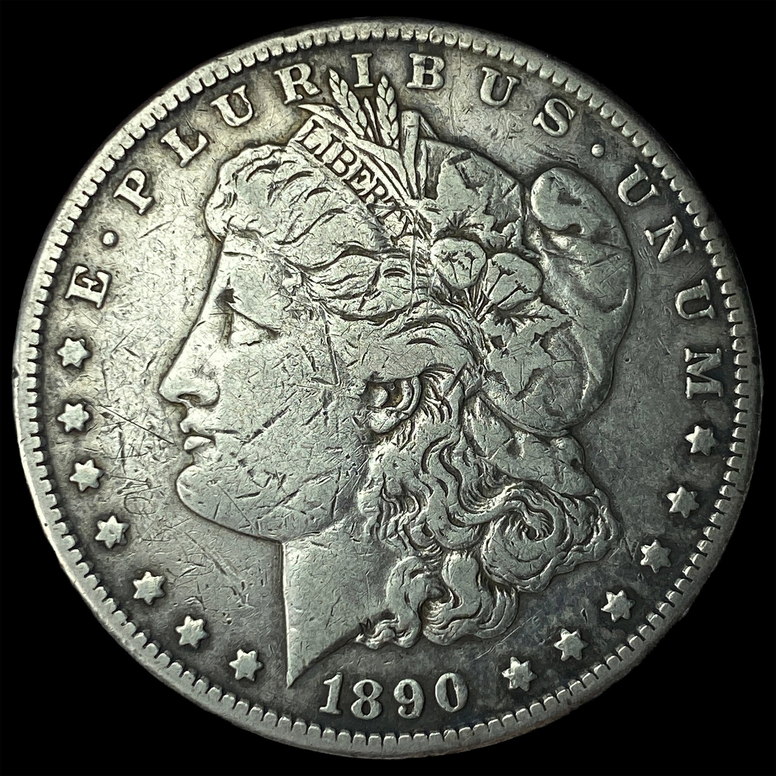 1890-CC Silver Morgan Dollar LIGHTLY CIRCULATED: 1890-CC Silver Morgan Dollar LIGHTLY CIRCULATED