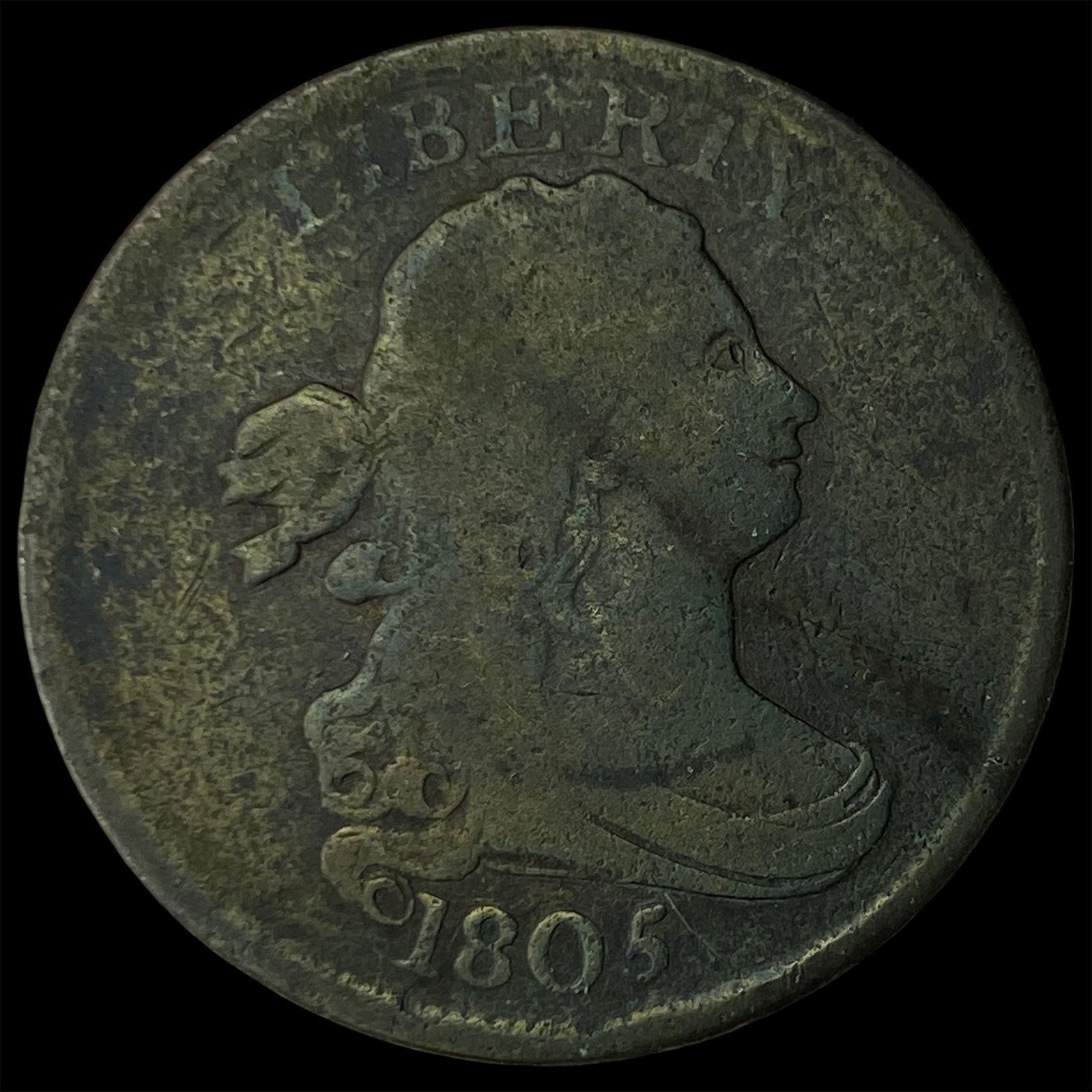 1805 Draped Bust Half Cent LIGHTLY CIRCULATED: 1805 Draped Bust Half Cent LIGHTLY CIRCULATED