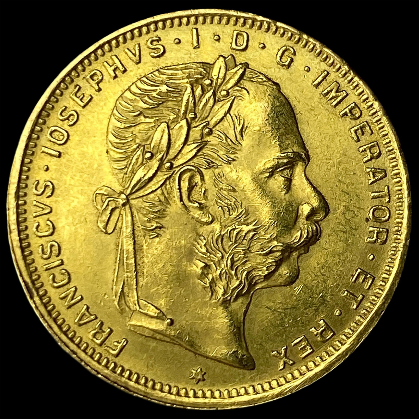 1892 Austria Gold 8 Florin/20 Francs GEM BU (1 of 2)