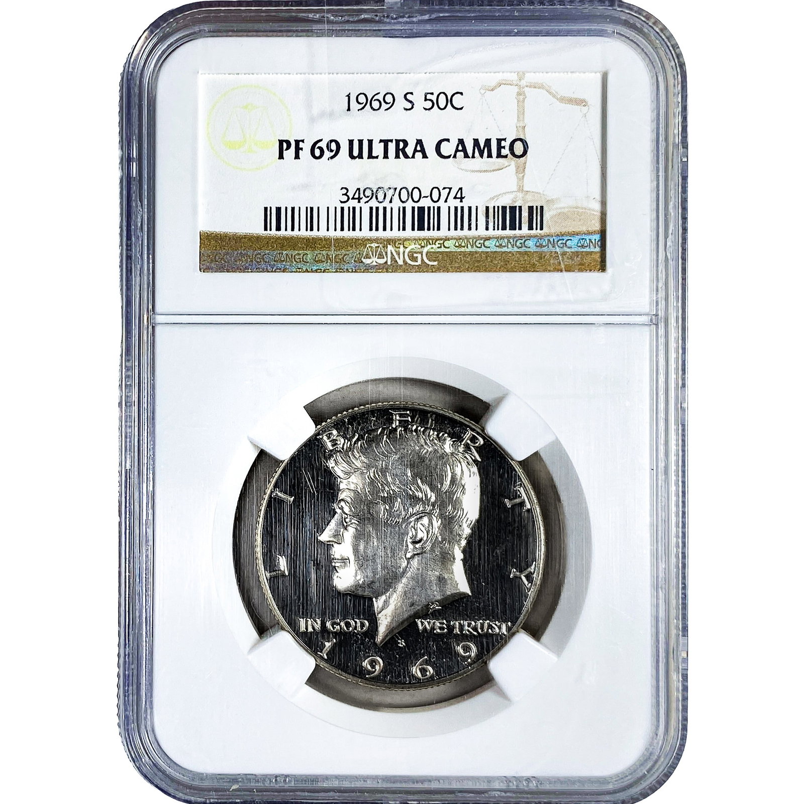 1969-S Kennedy Half Dollar NGC PF69 Ultra Cameo (1 of 2)
