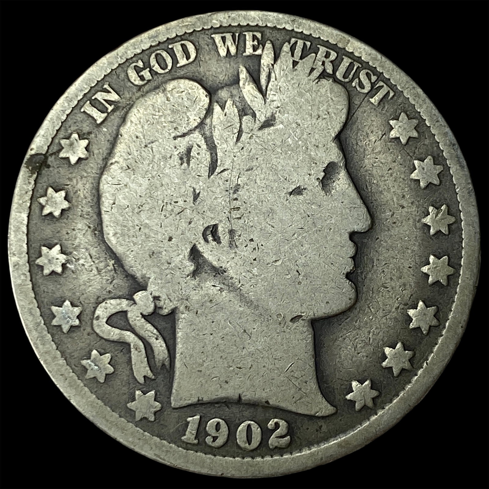 1902 Barber Half Dollar LIGHTLY CIRCULATED: 1902 Barber Half Dollar LIGHTLY CIRCULATED