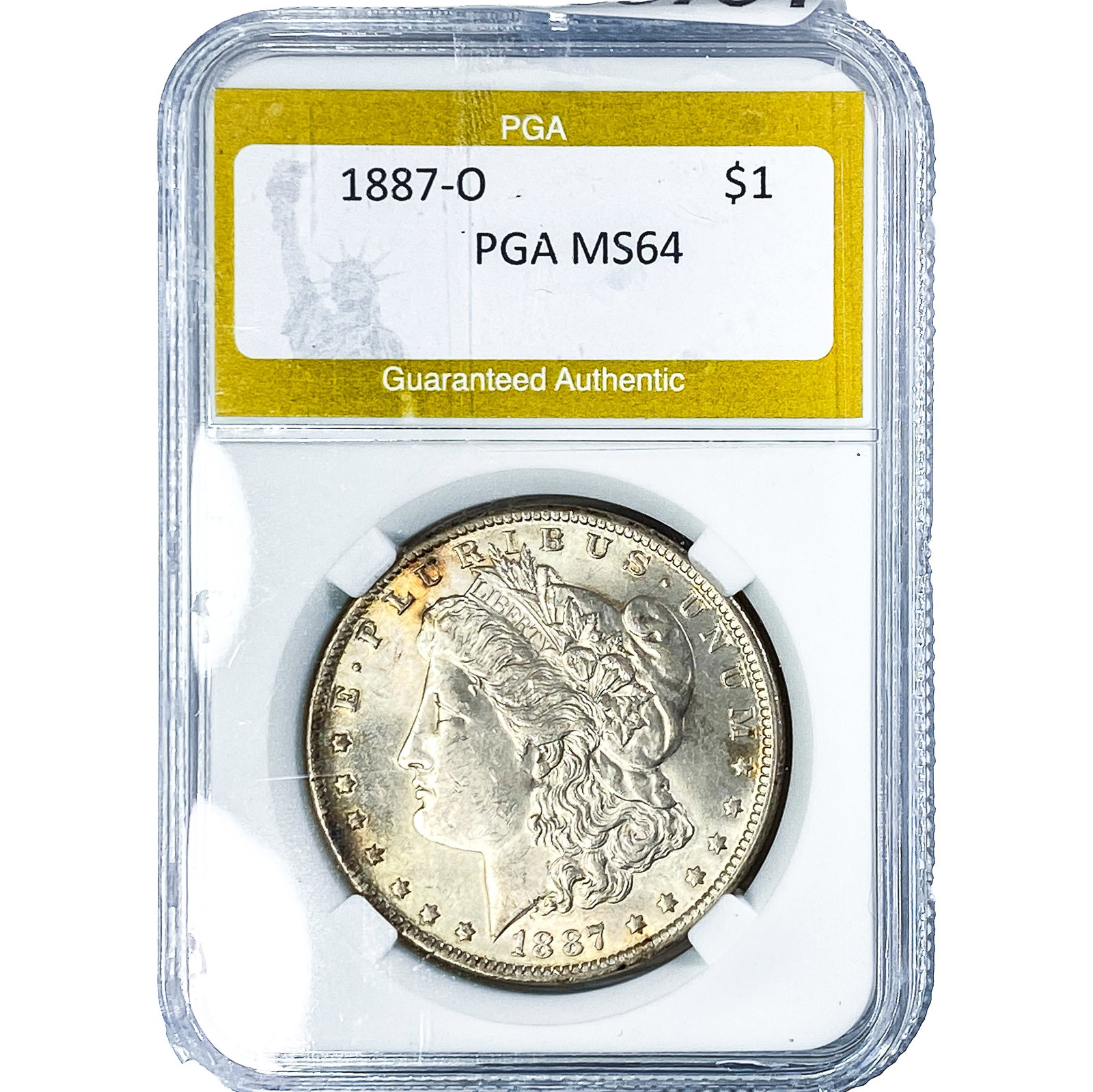 1887-O Morgan Silver Dollar PGA MS64: 1887-O Morgan Silver Dollar PGA MS64