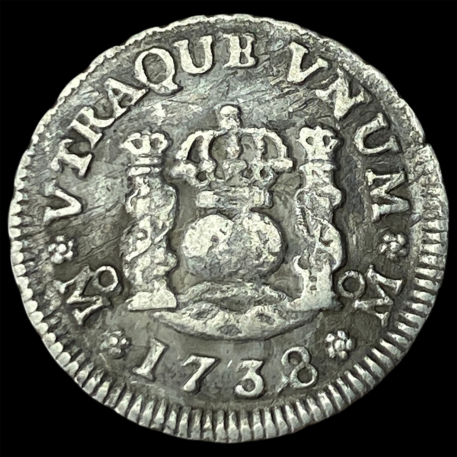 1738-MF Mexico Silver 1 Real LIGHTLY CIRCULATED: 1738-MF Mexico Silver 1 Real LIGHTLY CIRCULATED