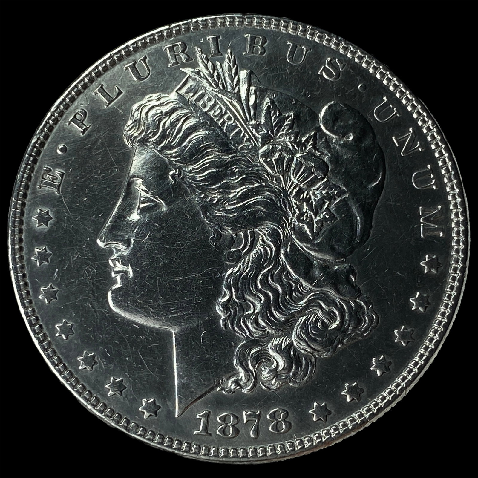 1878 Silver Morgan Dollar CLOSELY UNCIRCULATED
