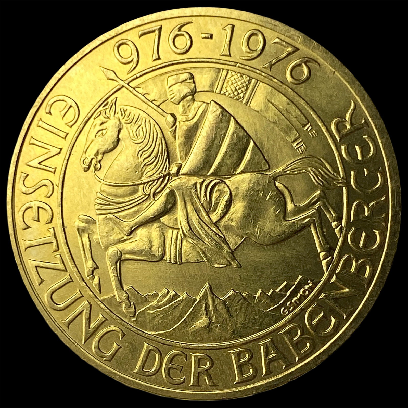 1976 Austria Gold 1000 Schilling Babenberger GEM BU (1 of 2)