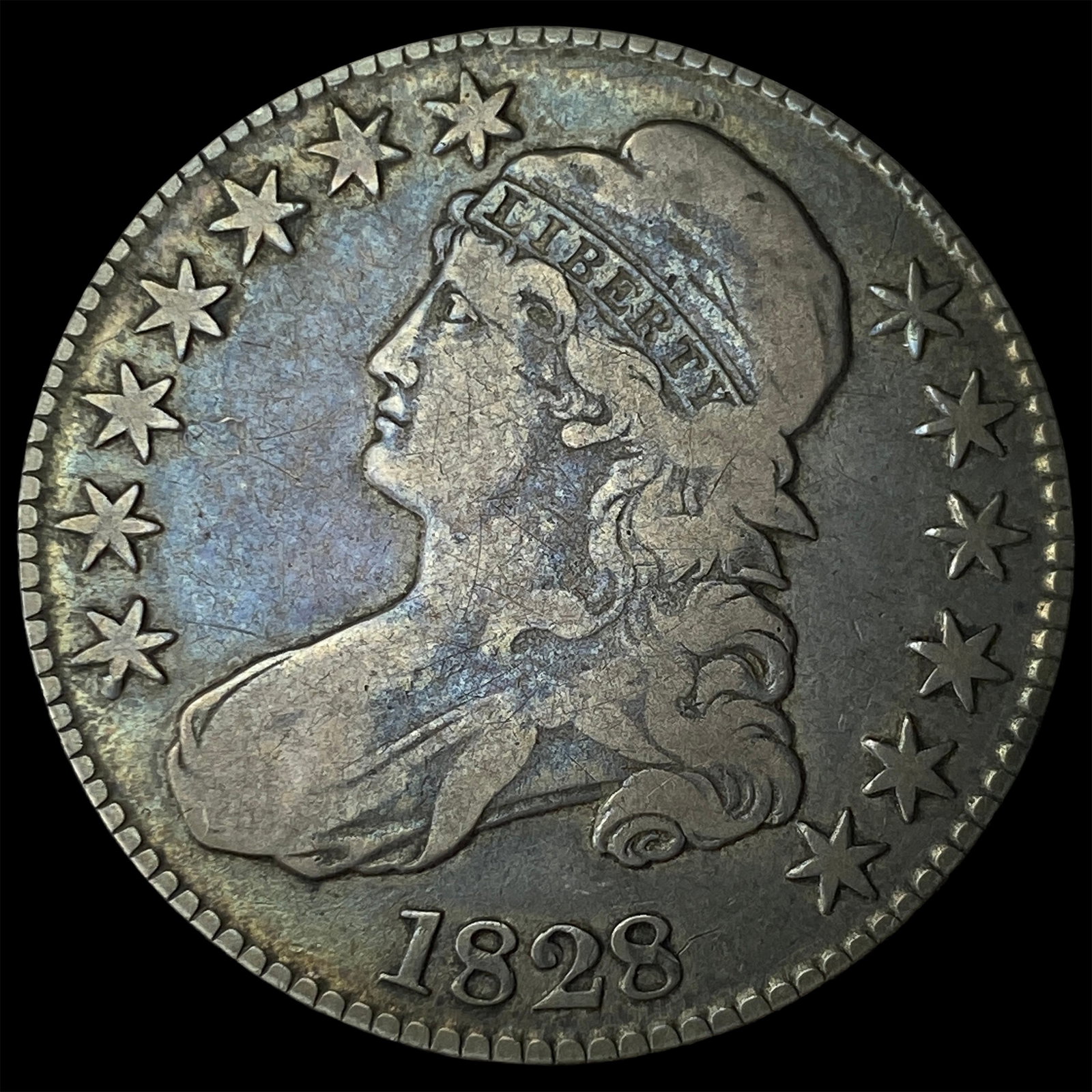 1828 Capped Bust Half Dollar NEARLY UNCIRCULATED (1 of 2)