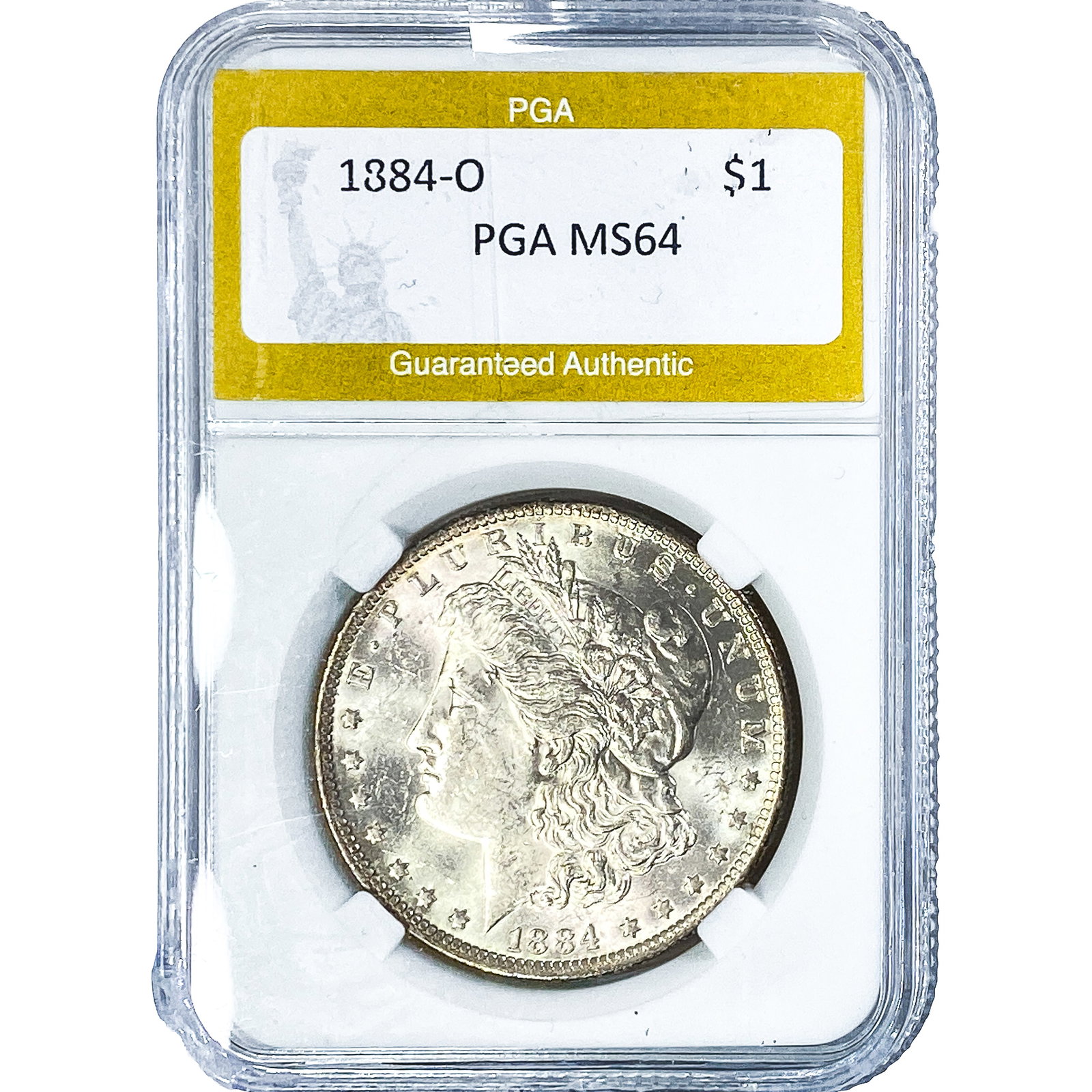 1884-O Morgan Silver Dollar PGA MS64: 1884-O Morgan Silver Dollar PGA MS64