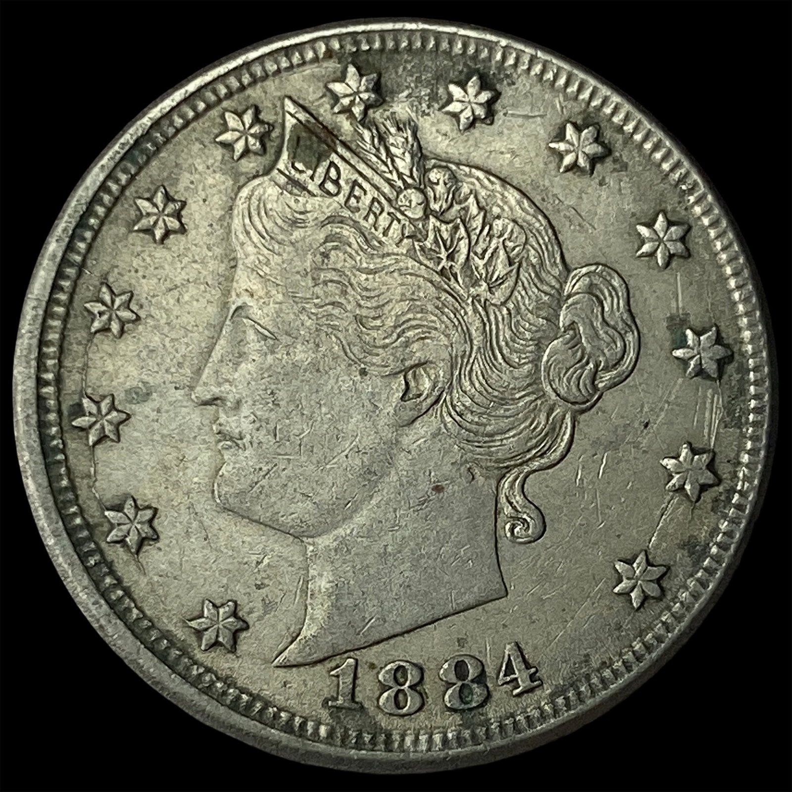 1884 Liberty Head Nickel NEARLY UNCIRCULATED: 1884 Liberty Head Nickel NEARLY UNCIRCULATED