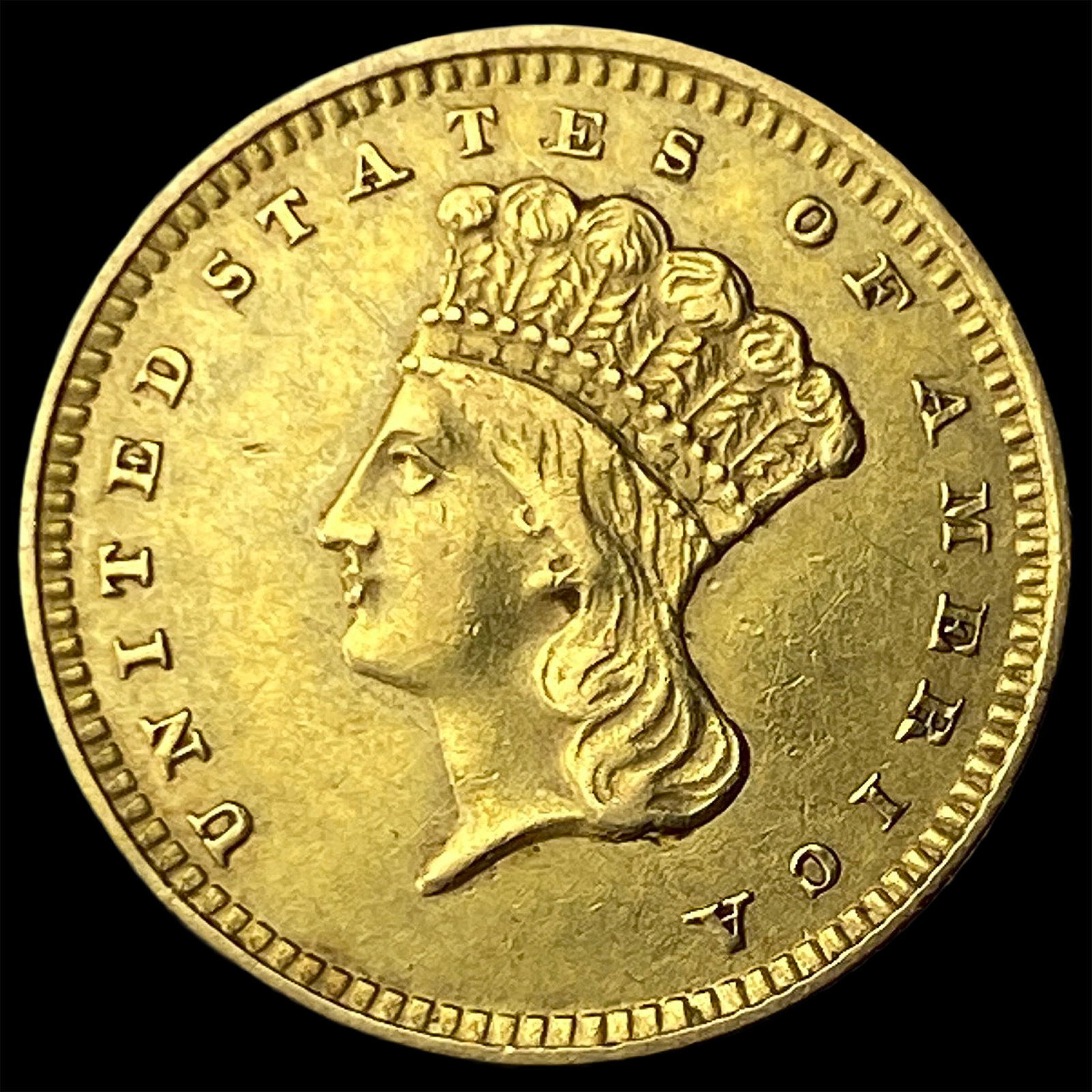 1856 Gold $1 Indian Princess Head Type 2 UNCIRCULATED: 1856 Gold $1 Indian Princess Head Type 2 UNCIRCULATED