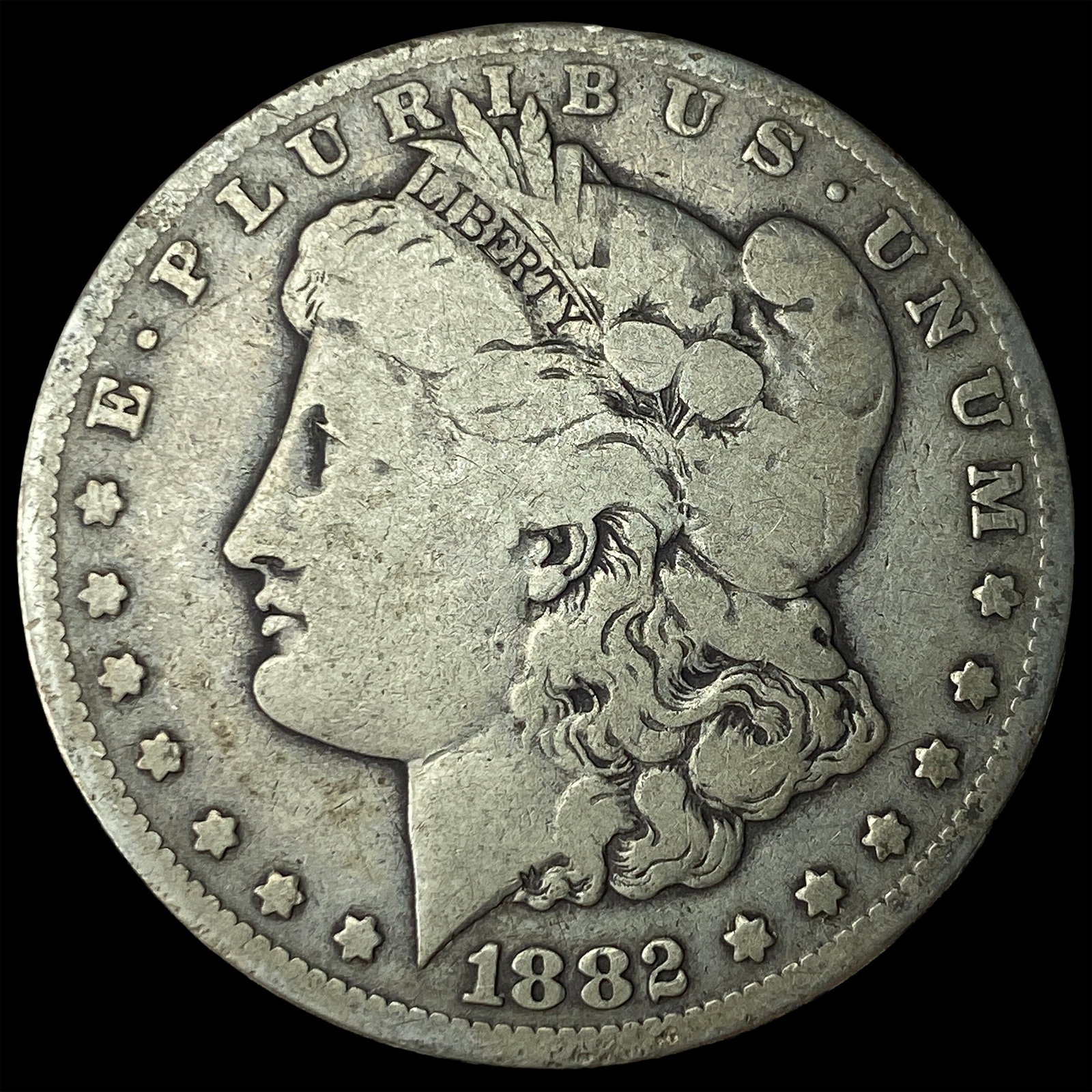 1882-CC Silver Morgan Dollar LIGHTLY CIRCULATED: 1882-CC Silver Morgan Dollar LIGHTLY CIRCULATED