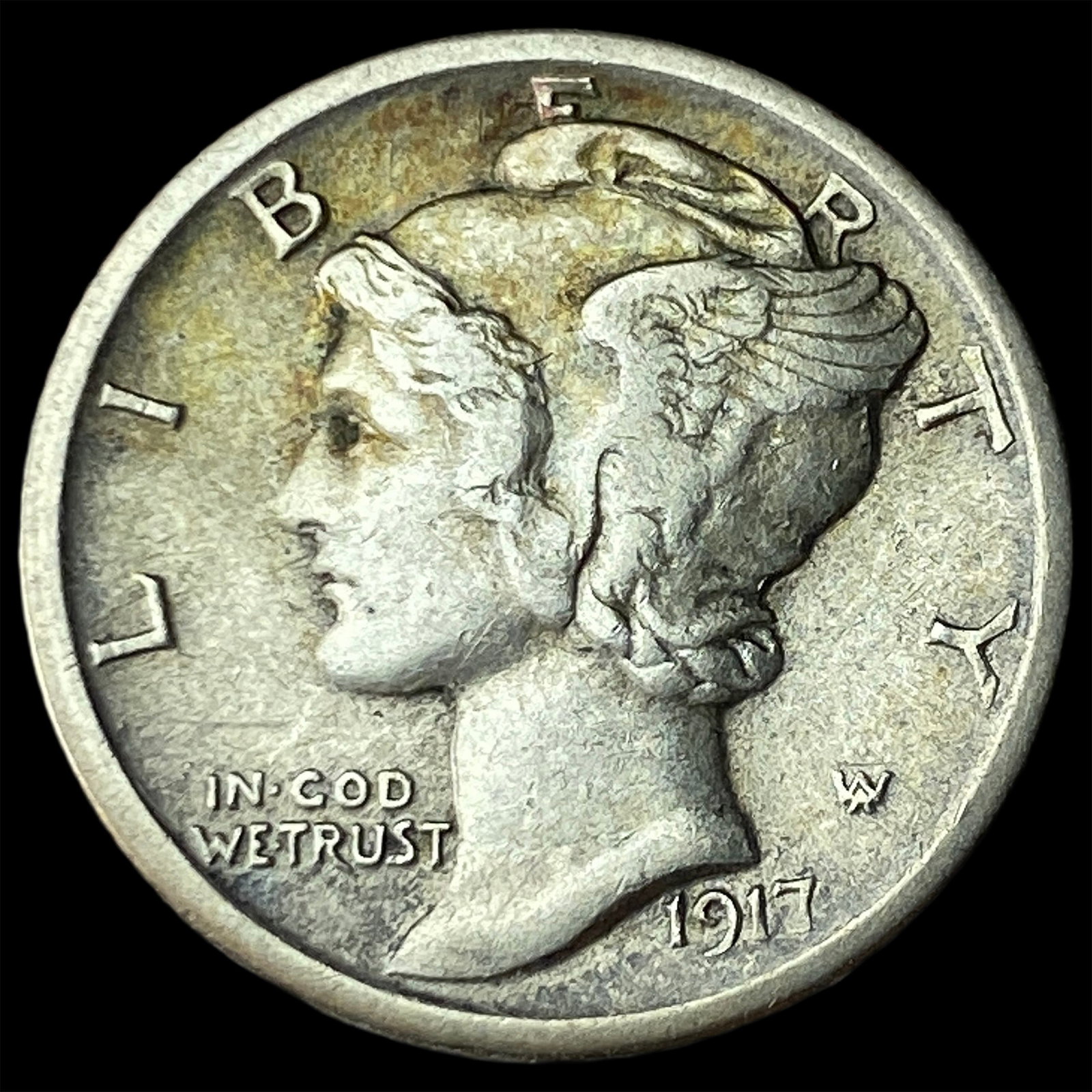 1917-S Silver Mercury Dime CLOSELY UNCIRCULATED (1 of 2)