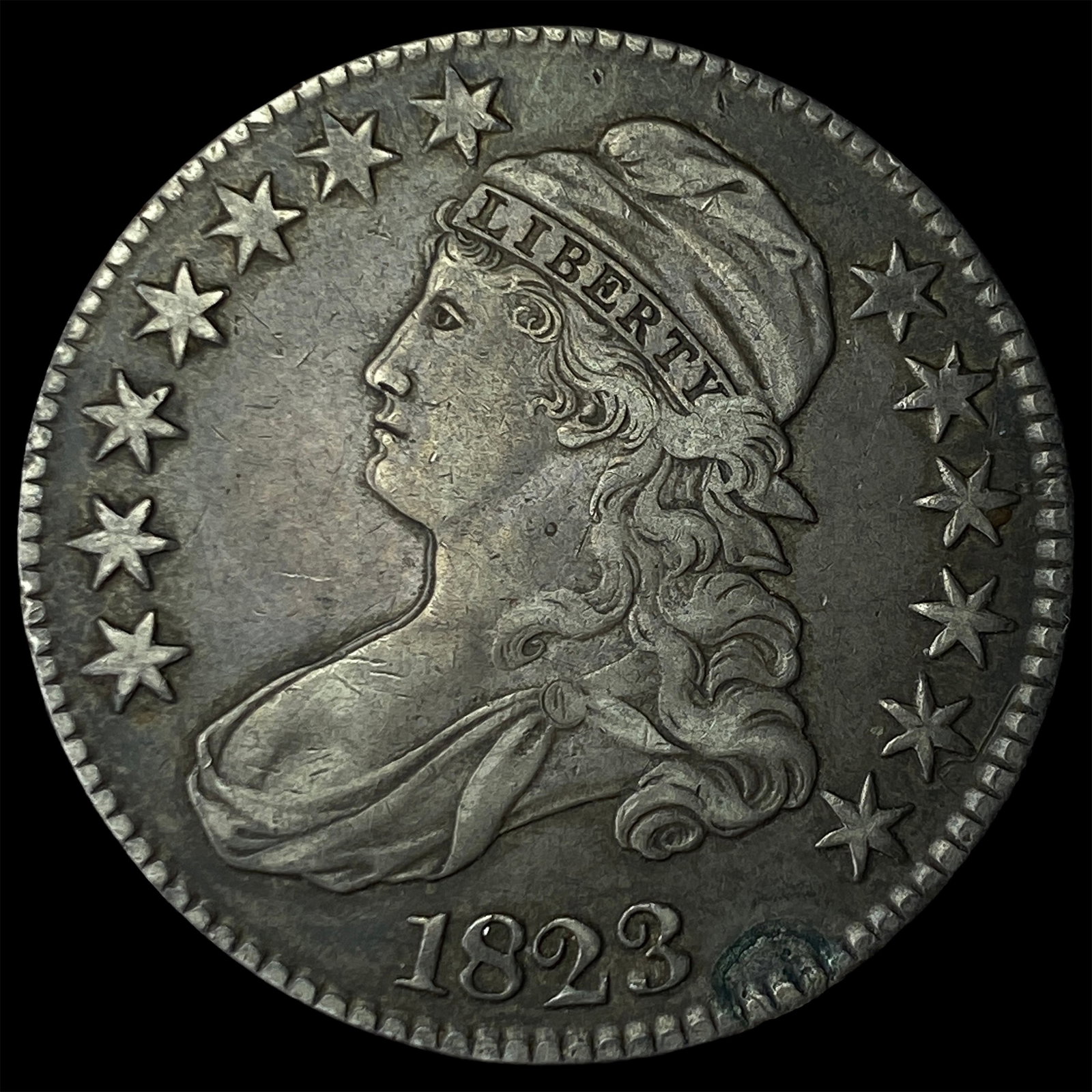 1823 Capped Bust Half Dollar NEARLY UNCIRCULATED (1 of 2)