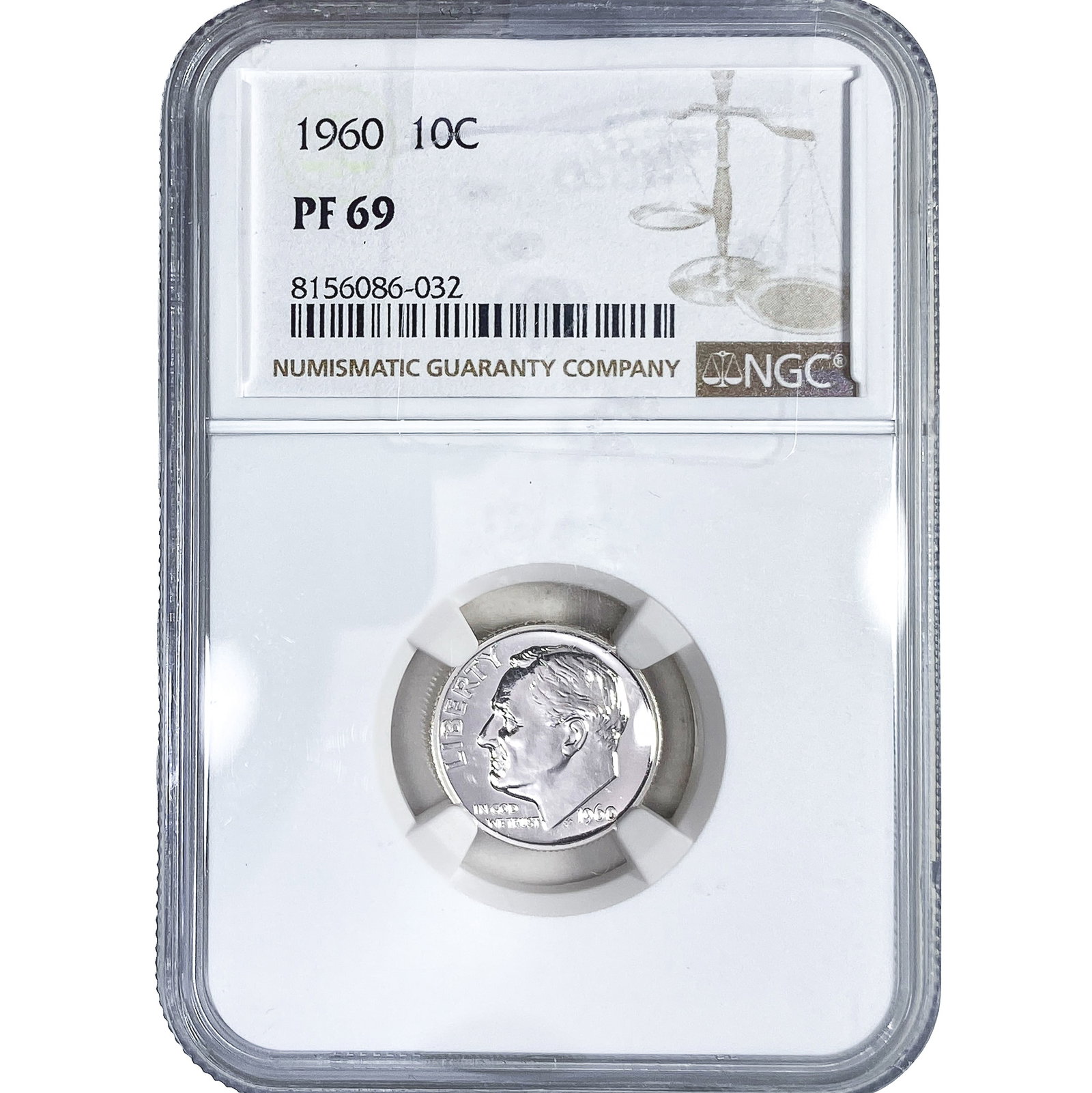 1960 Roosevelt Dime NGC PF69: 1960 Roosevelt Dime NGC PF69
