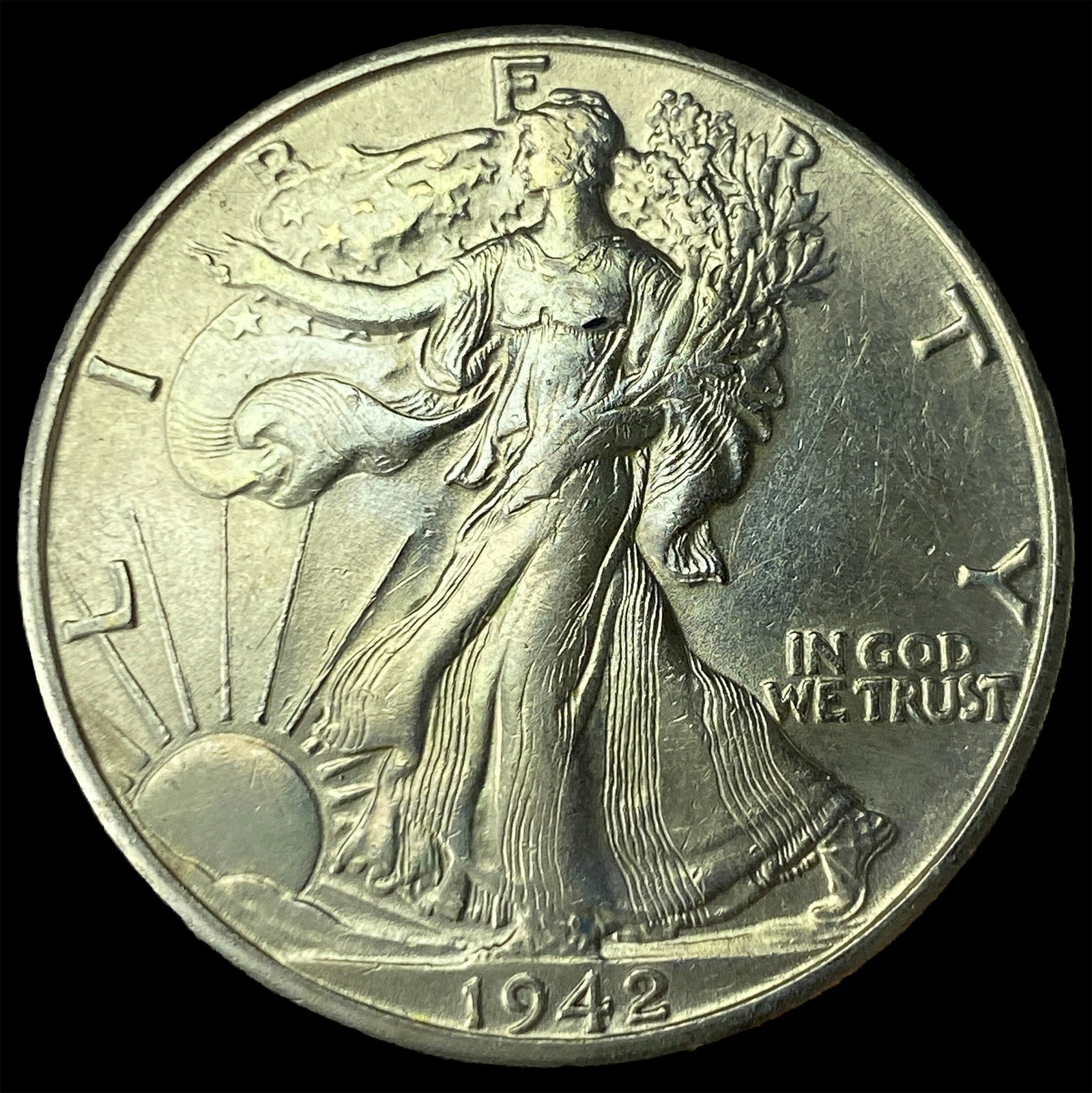 1942-D Silver Walking Liberty Half Dollar GEM BU: 1942-D Silver Walking Liberty Half Dollar GEM BU