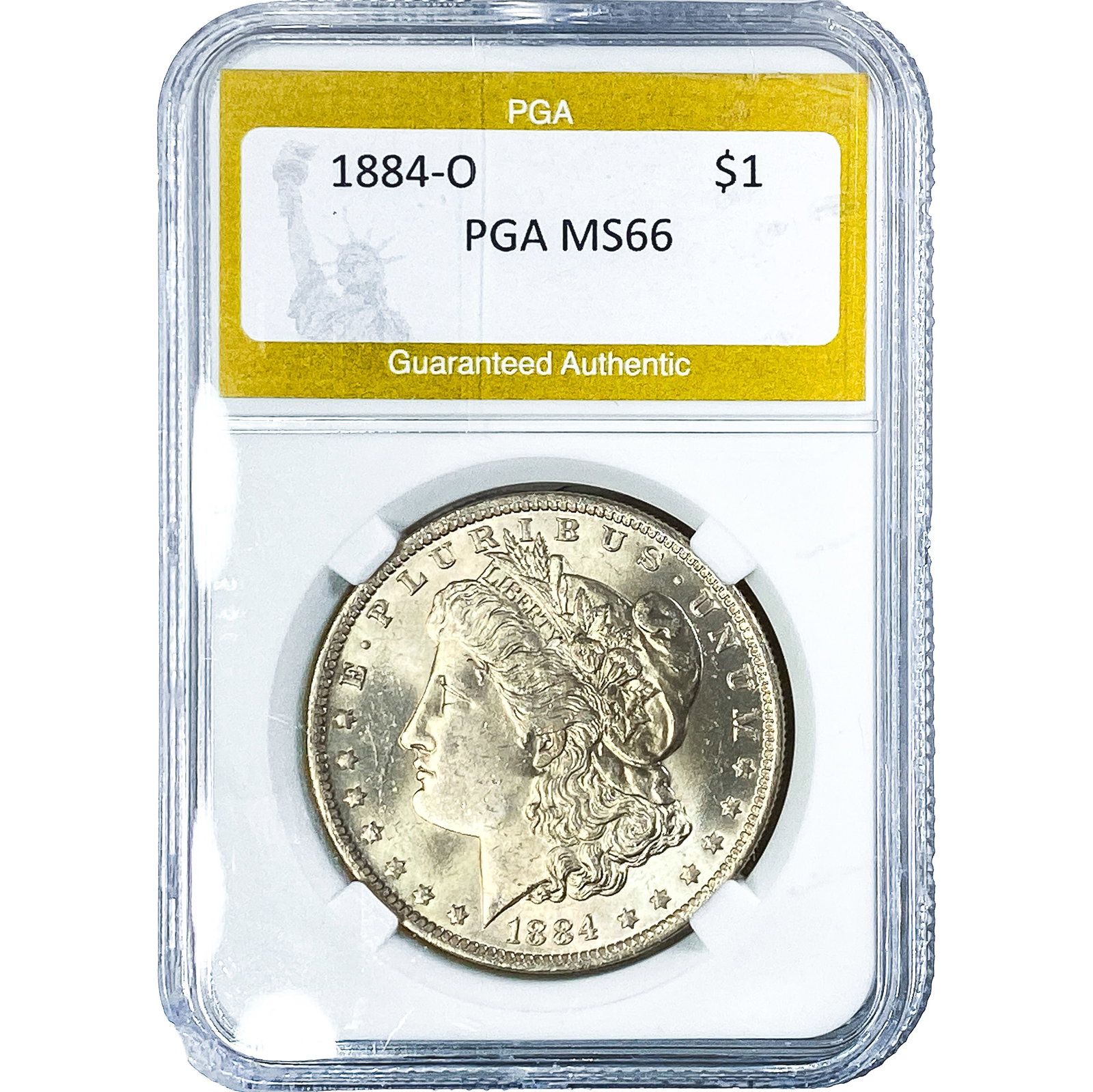 1884-O Morgan Silver Dollar PGA MS66: 1884-O Morgan Silver Dollar PGA MS66