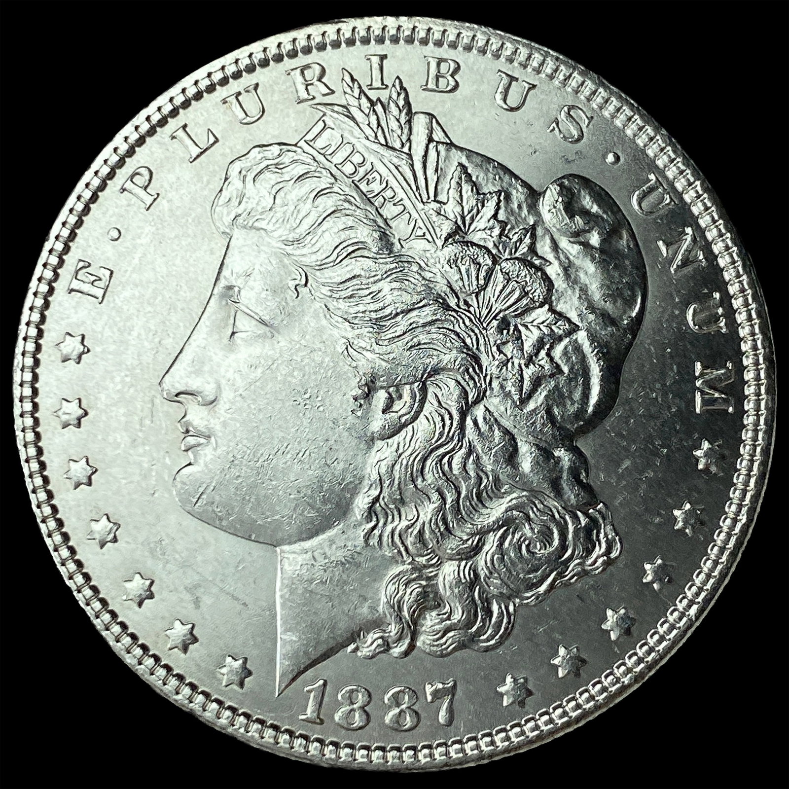 1887 Silver Morgan Dollar SUPERB GEM BU