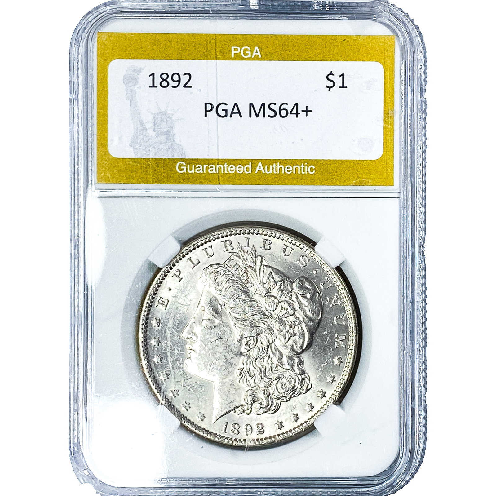 1892 Morgan Silver Dollar PGA MS64+: 1892 Morgan Silver Dollar PGA MS64+