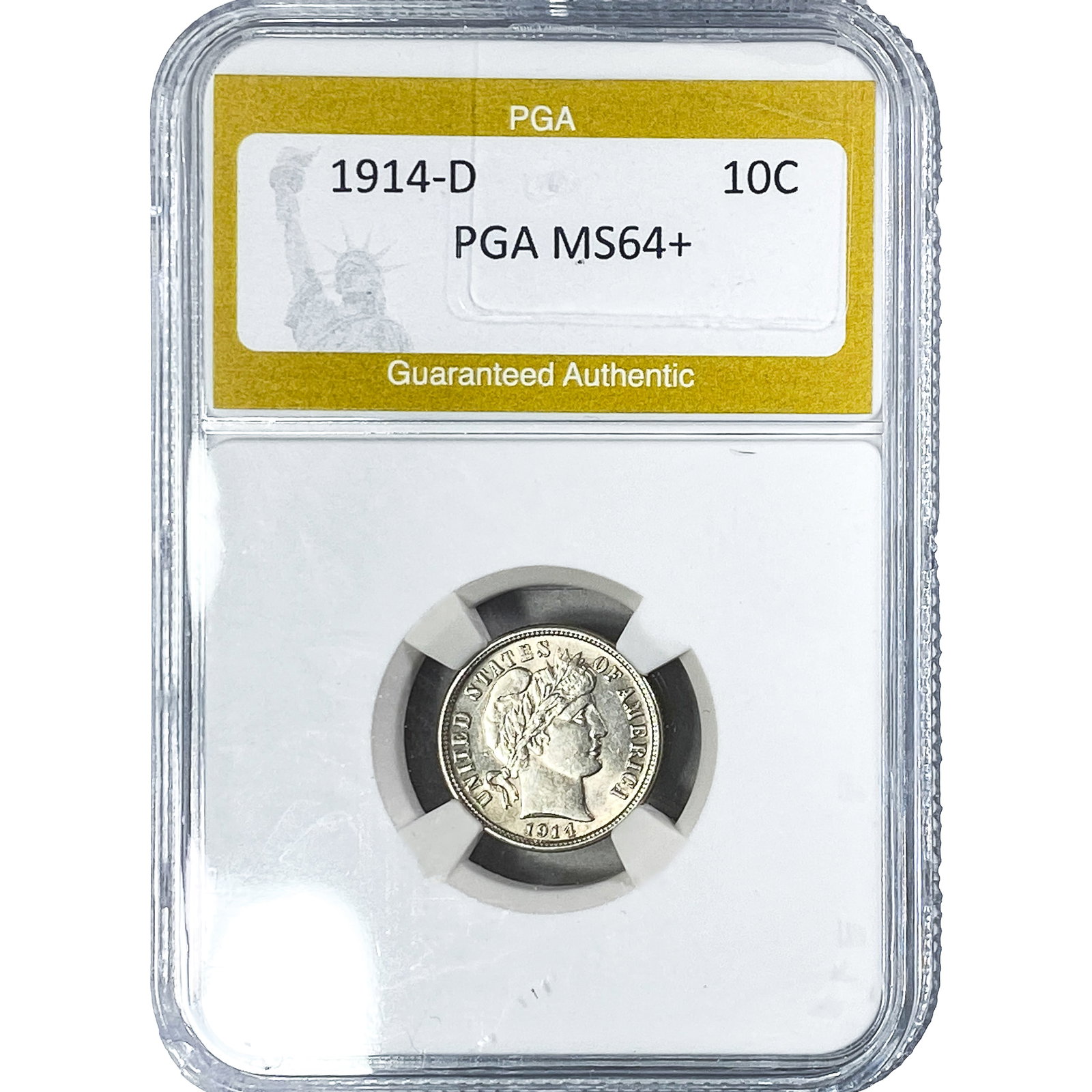1914-D Barber Dime PGA MS64+ (1 of 2)