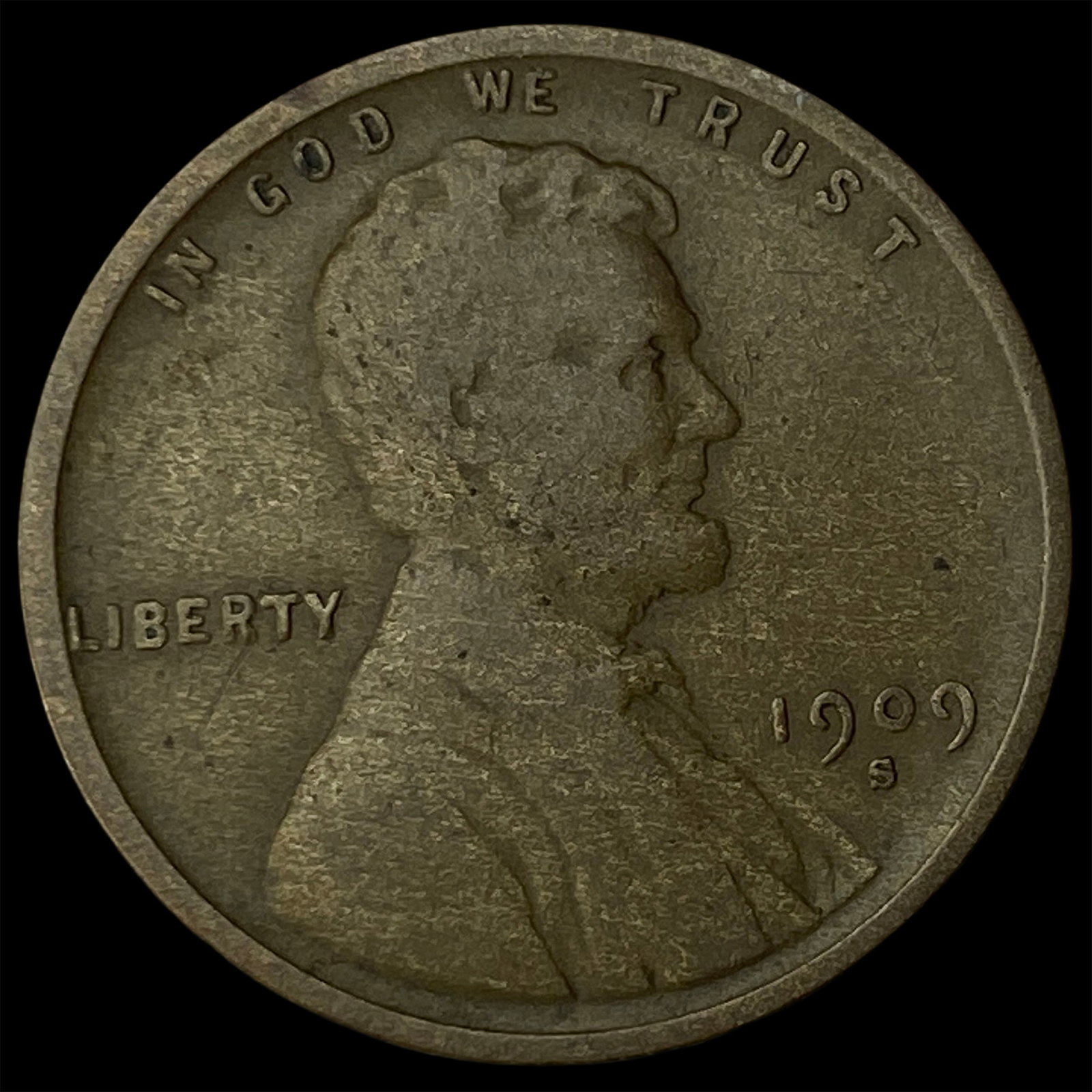 1909-S Lincoln Wheat Cent LIGHTLY CIRCULATED (1 of 2)