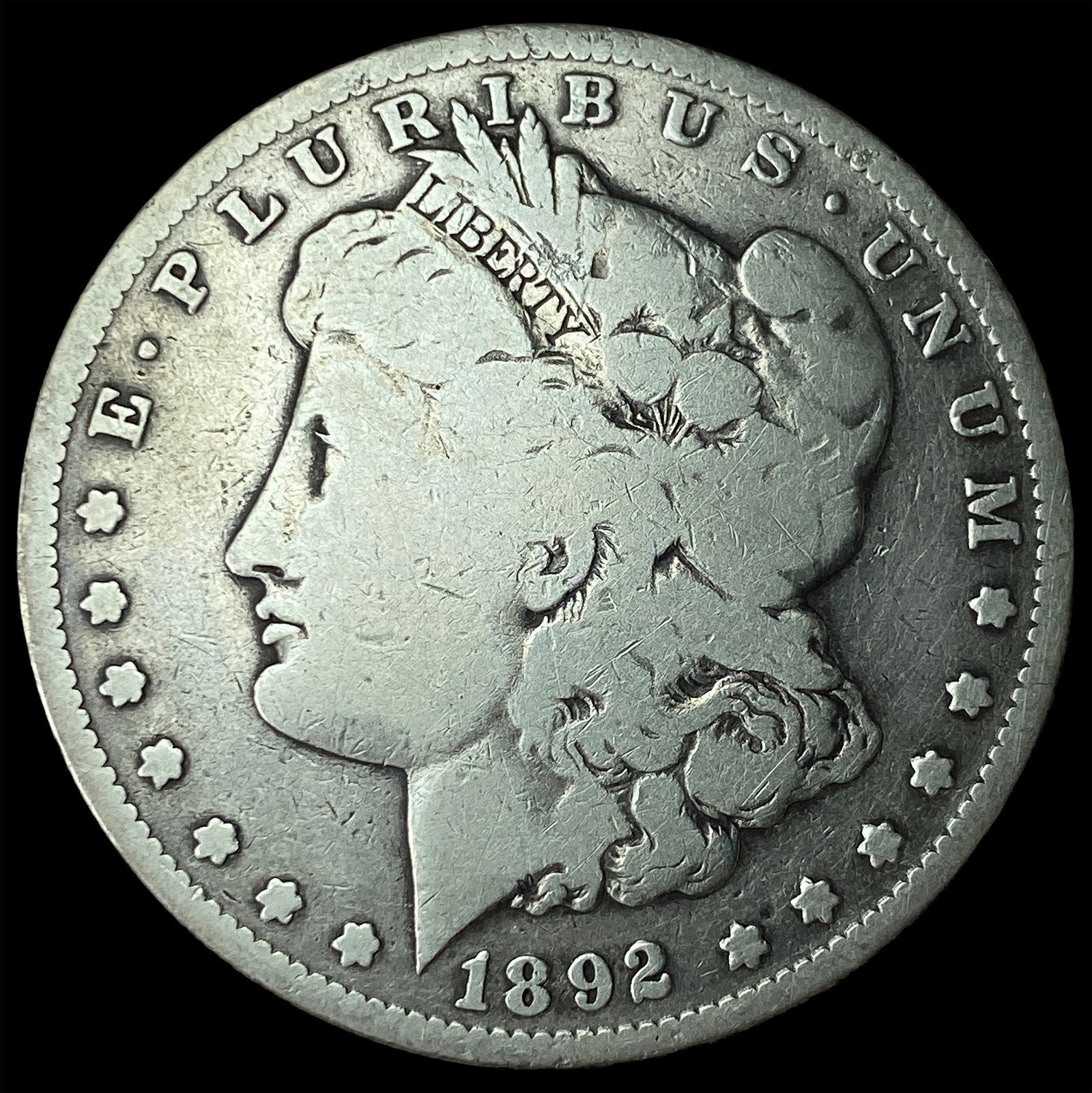 1892-S Silver Morgan Dollar LIGHTLY CIRCULATED