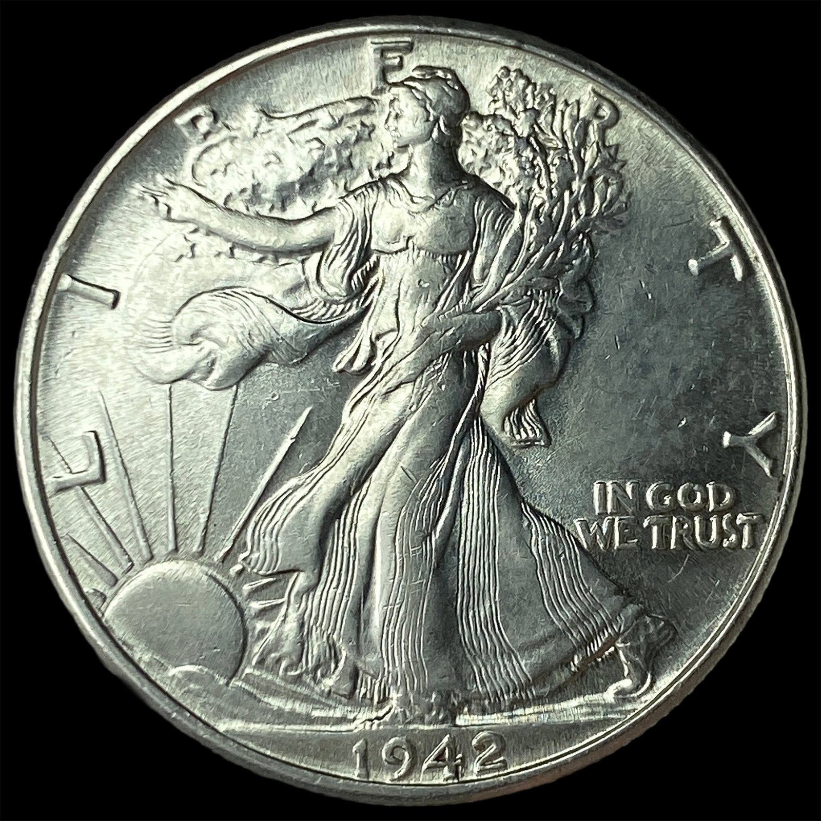 1942 Silver Half Dollar Walking Liberty UNCIRCULATED: 1942 Silver Half Dollar Walking Liberty UNCIRCULATED