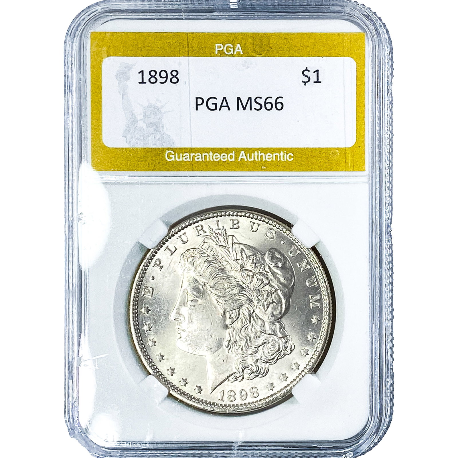 1898 Morgan Silver Dollar PGA MS66: 1898 Morgan Silver Dollar PGA MS66